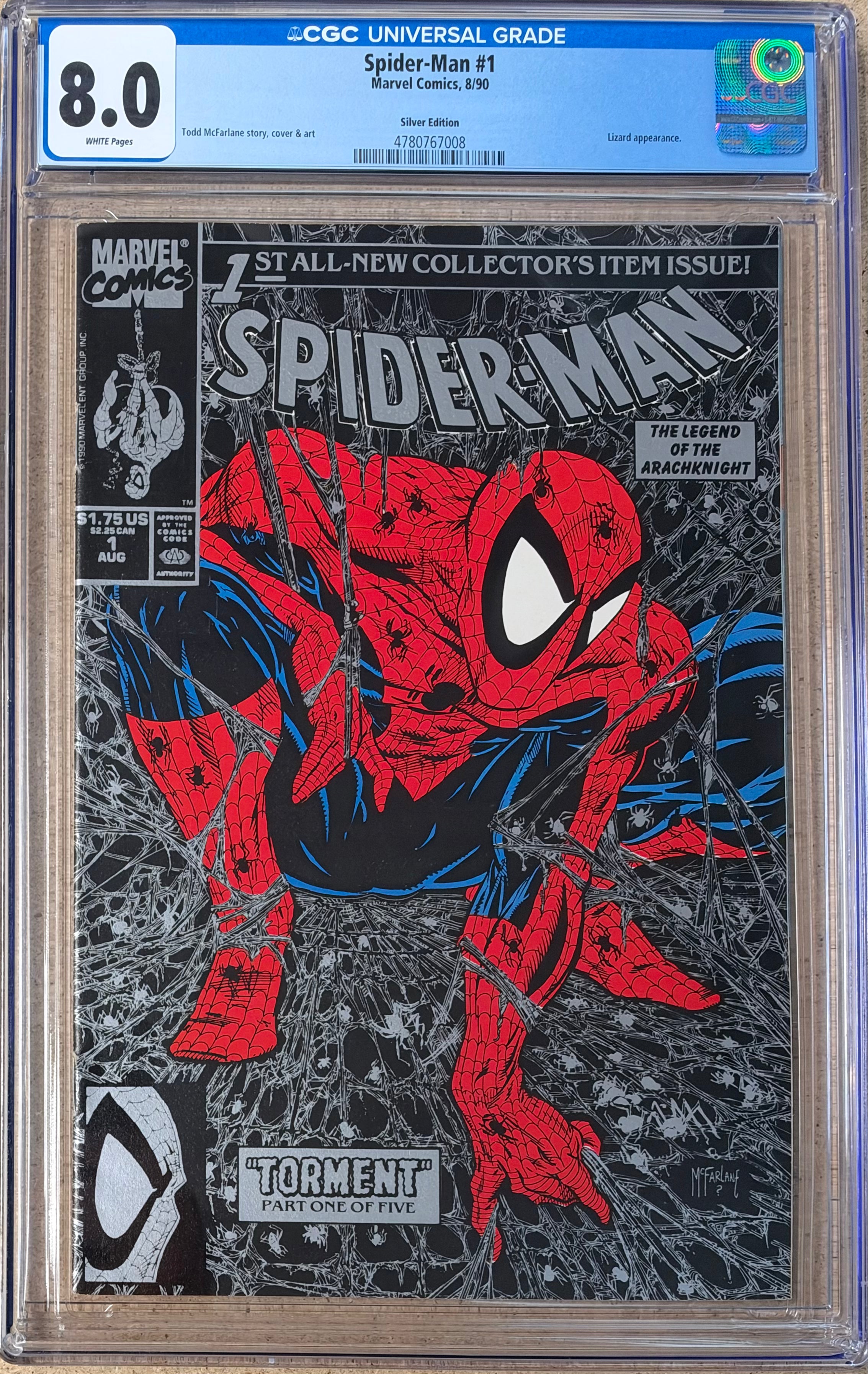 Spider-Man #1 Silver Edition CGC 8.0