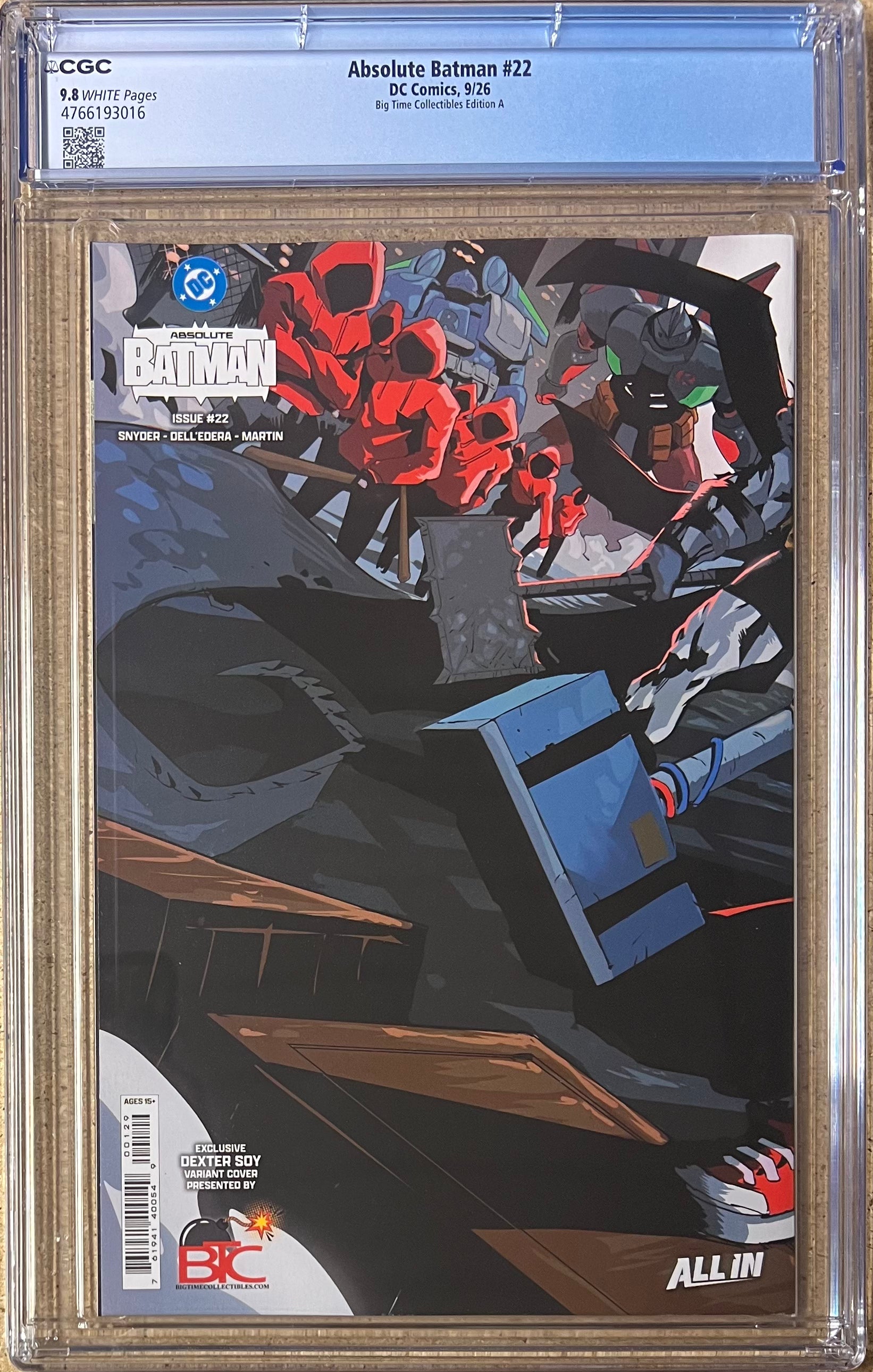 Absolute Batman #22 Dexter Soy Trade Variant CGC 9.8