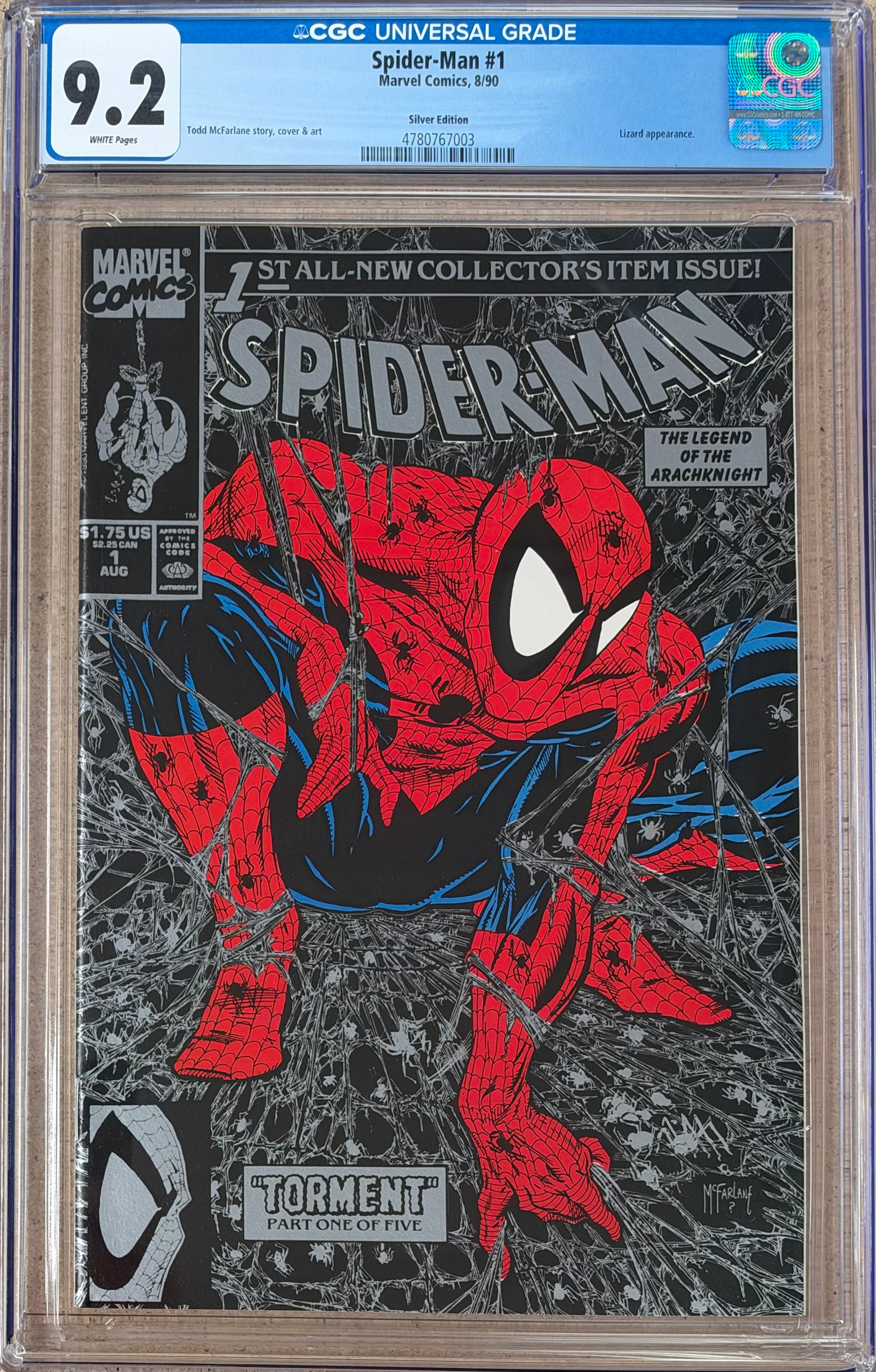 Spider-Man #1 Silver Edition CGC 9.2