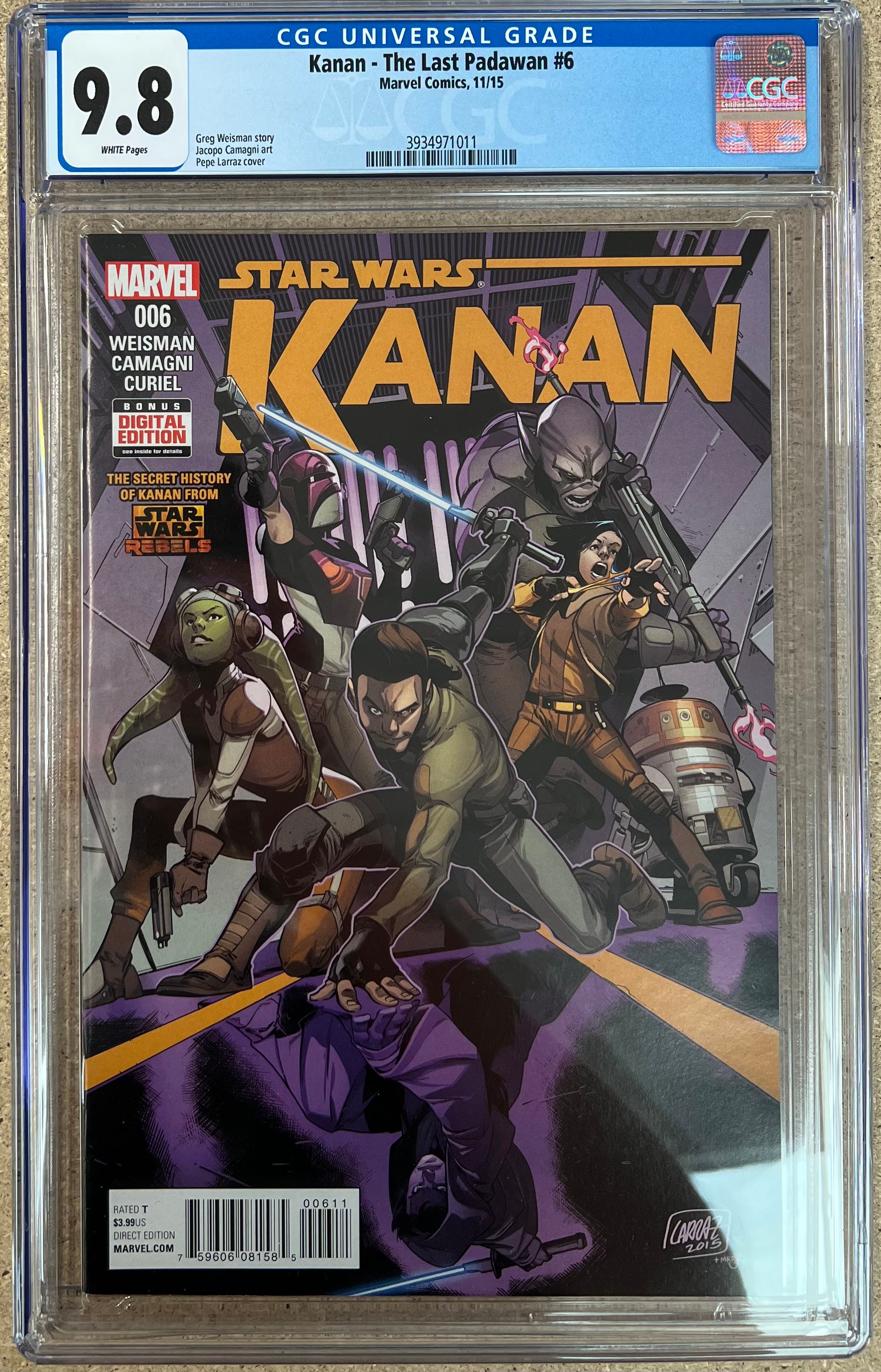 Star Wars Kanan: The Last Padawan #6 CGC 9.8