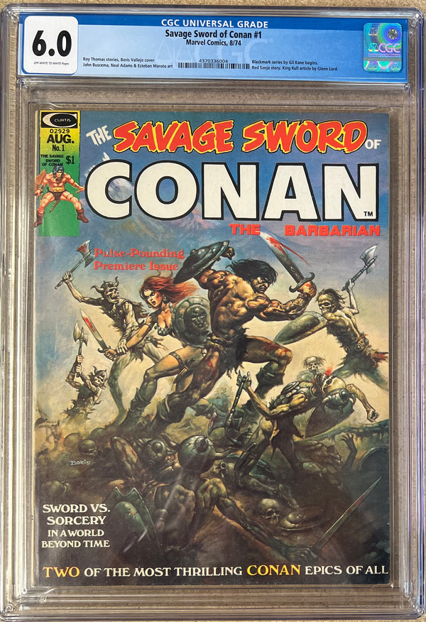 Savage Sword Of Conan #1 CGC 6.0 - Slab City Comics 