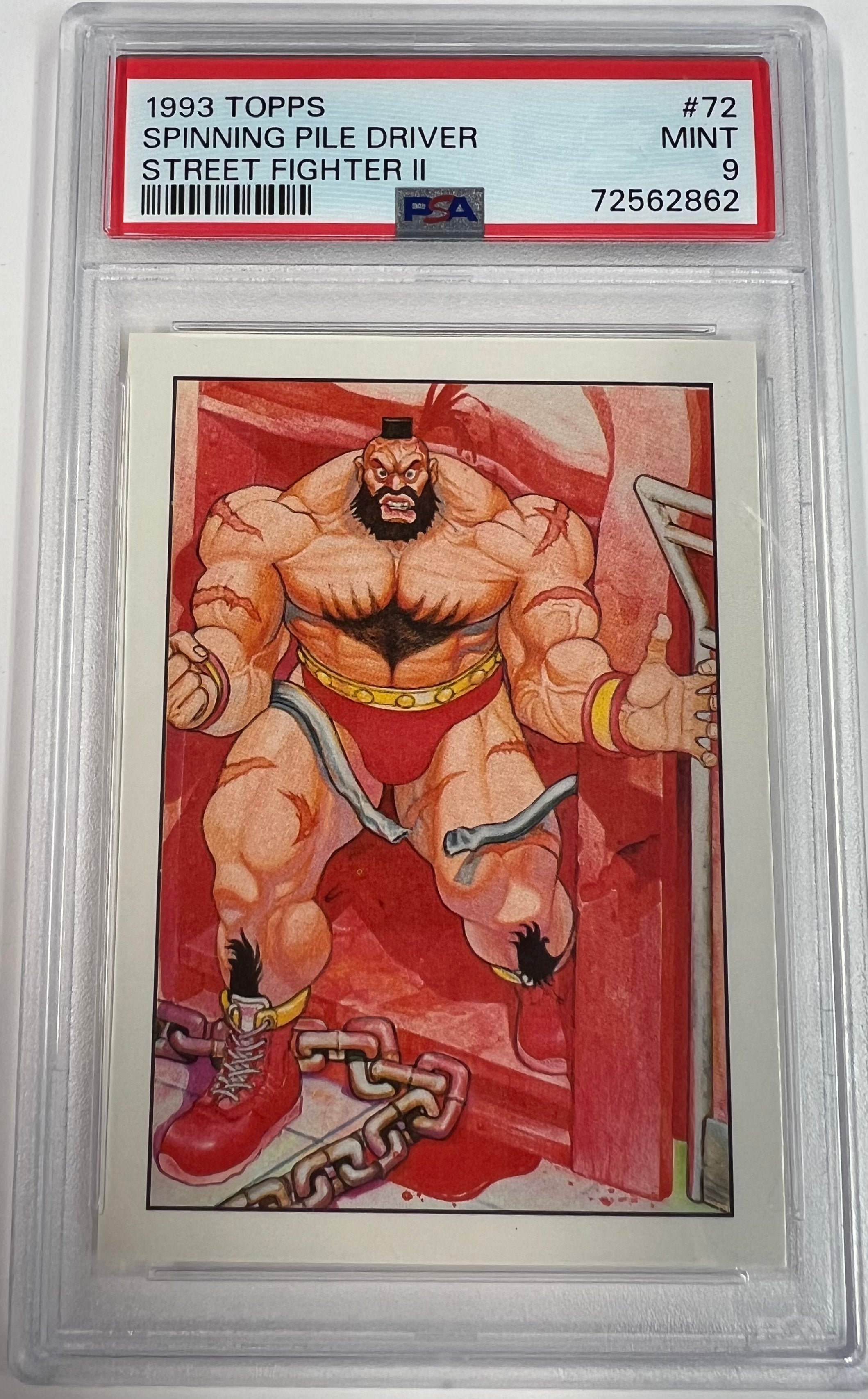 1993 Topps Spinning Pile Driver Street Fighter II PSA 9 - Slab City Comics