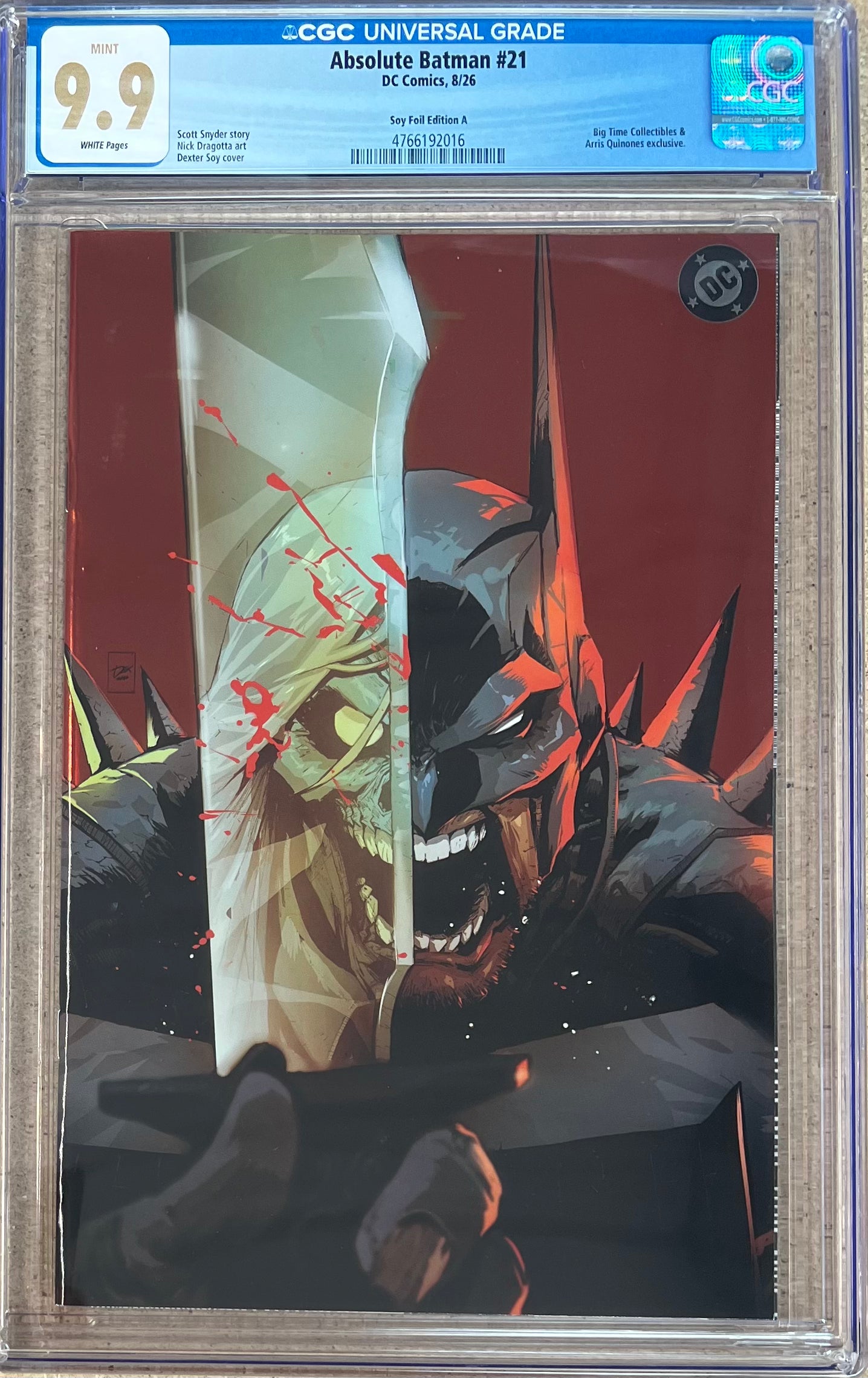 Absolute Batman #21 Dexter Soy Foil Variant CGC 9.9
