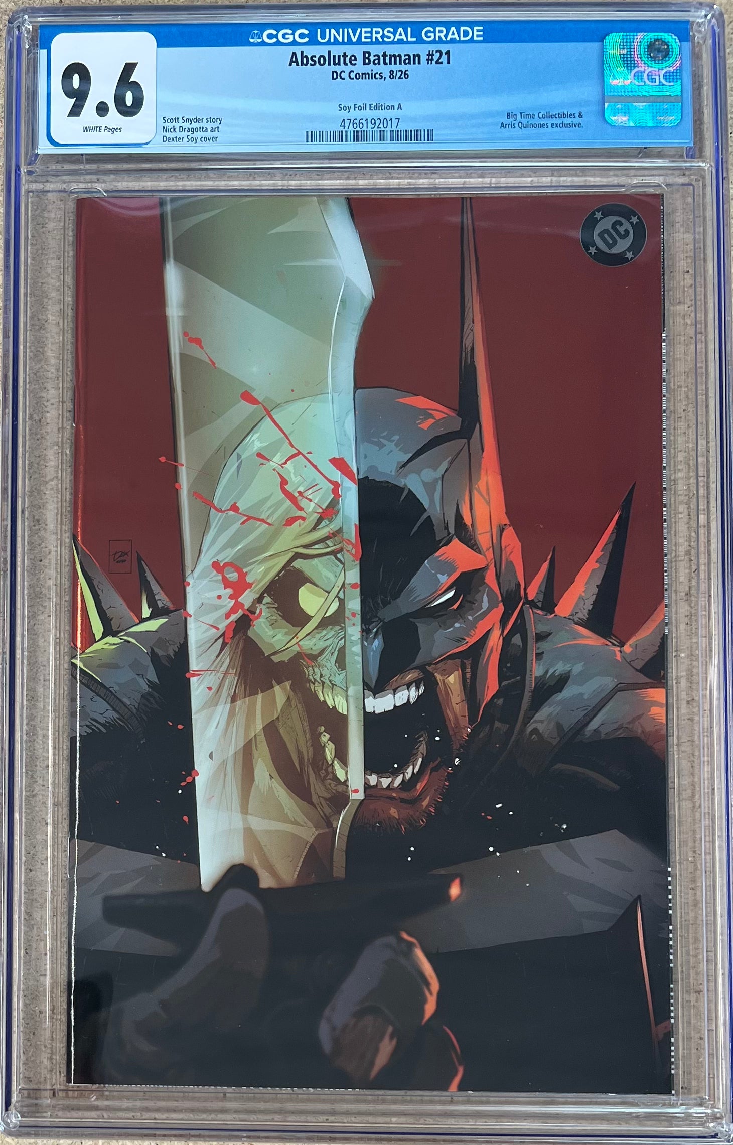 Absolute Batman #21 Dexter Soy Foil Variant CGC 9.6