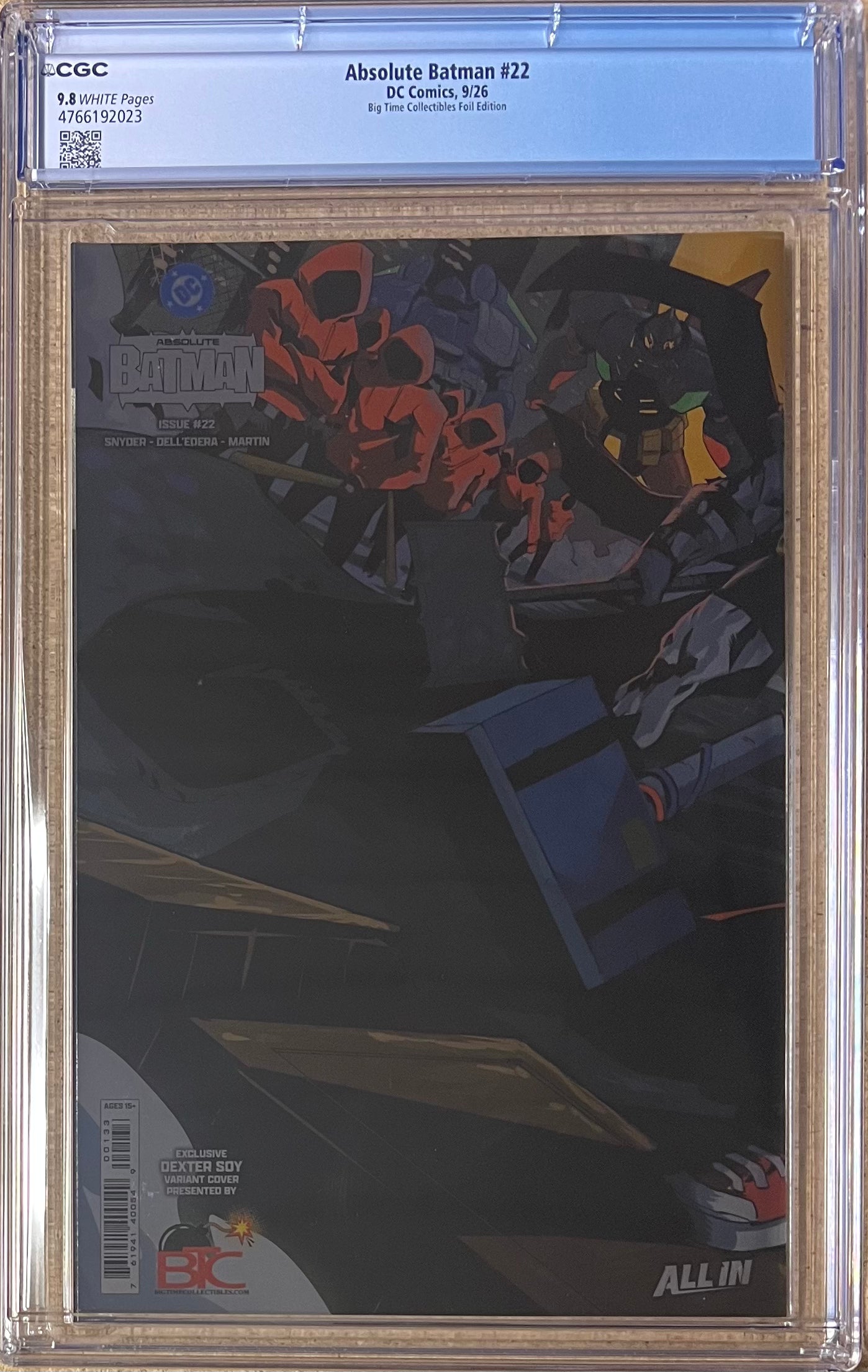 Absolute Batman #22 Dexter Soy Foil Variant CGC 9.8