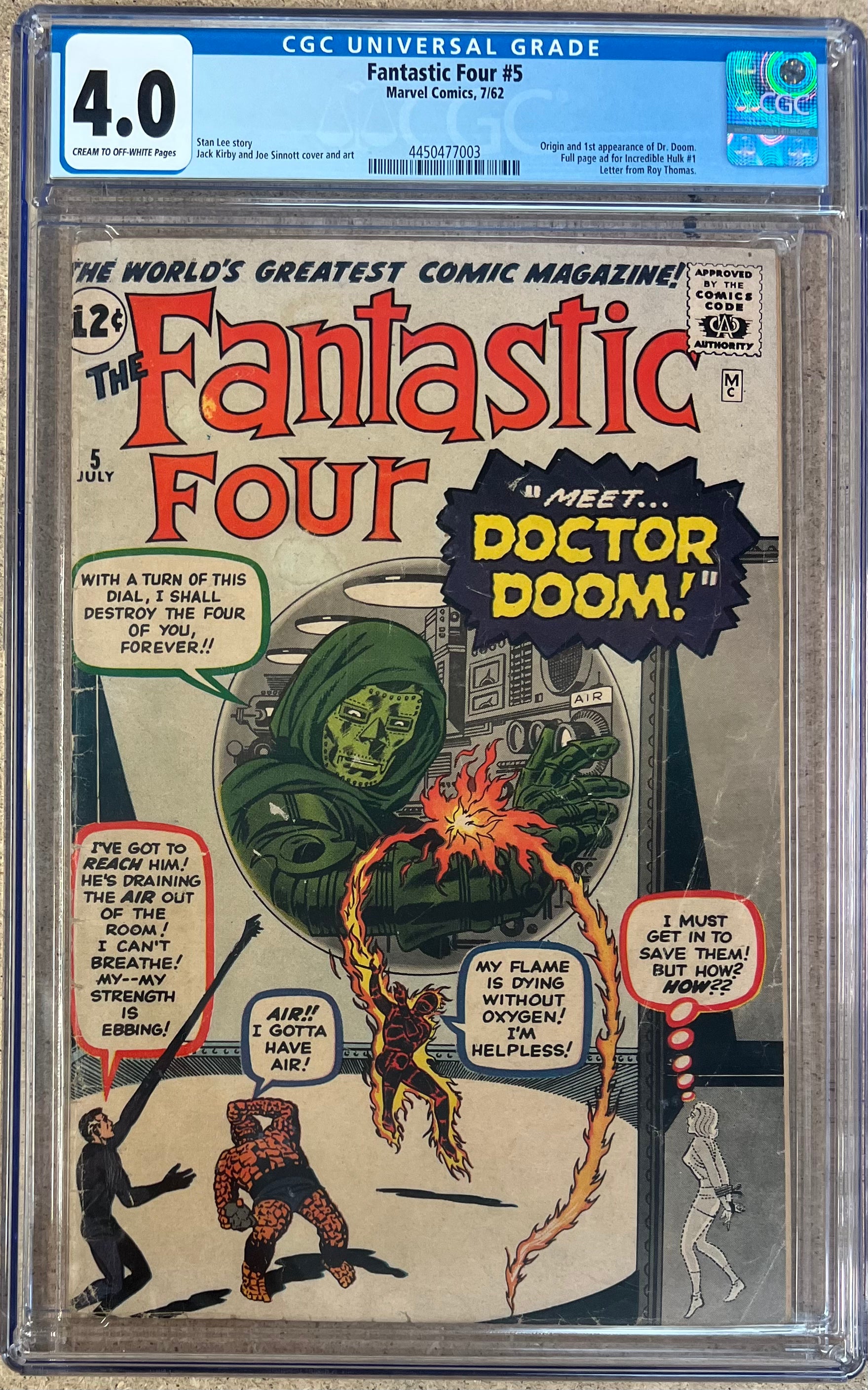 Fantastic Four #5 CGC 4.0