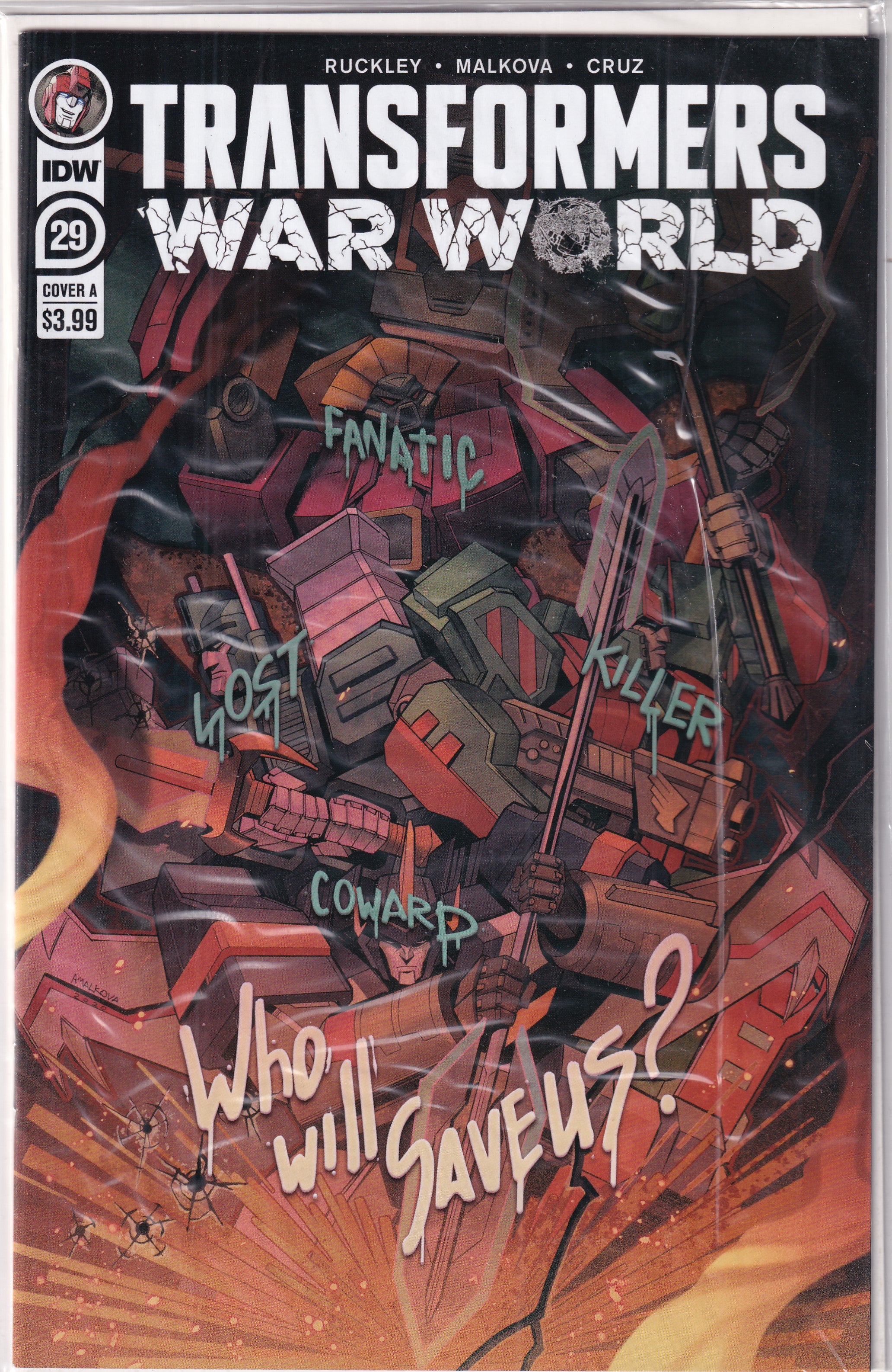 TRANSFORMERS WAR WORLD #29 - Slab City Comics