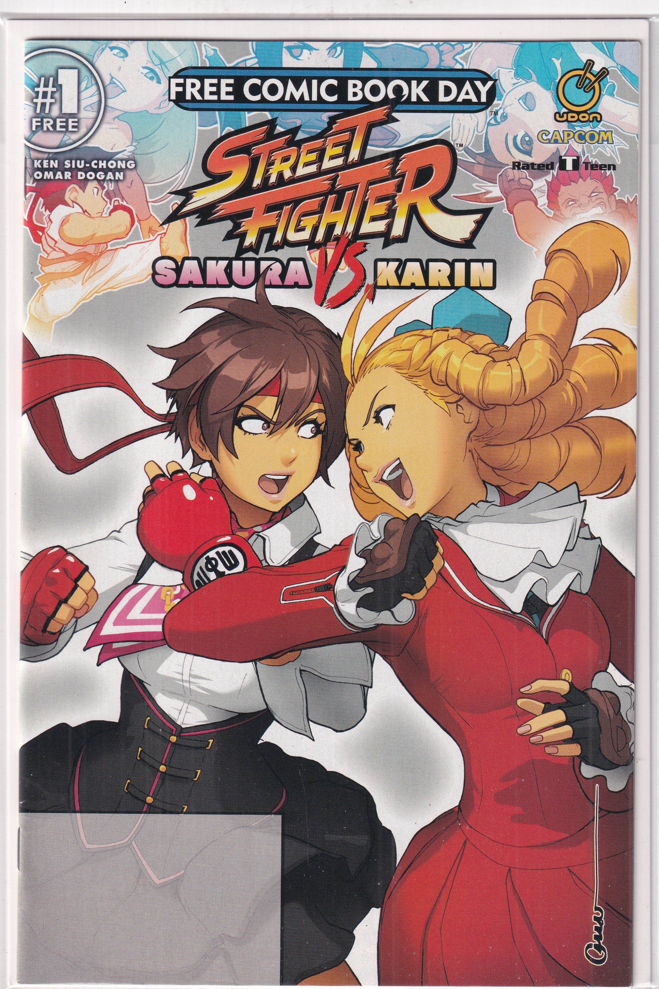 STREET FIGHTER SAKURA VS KARIN FCBD - Slab City Comics