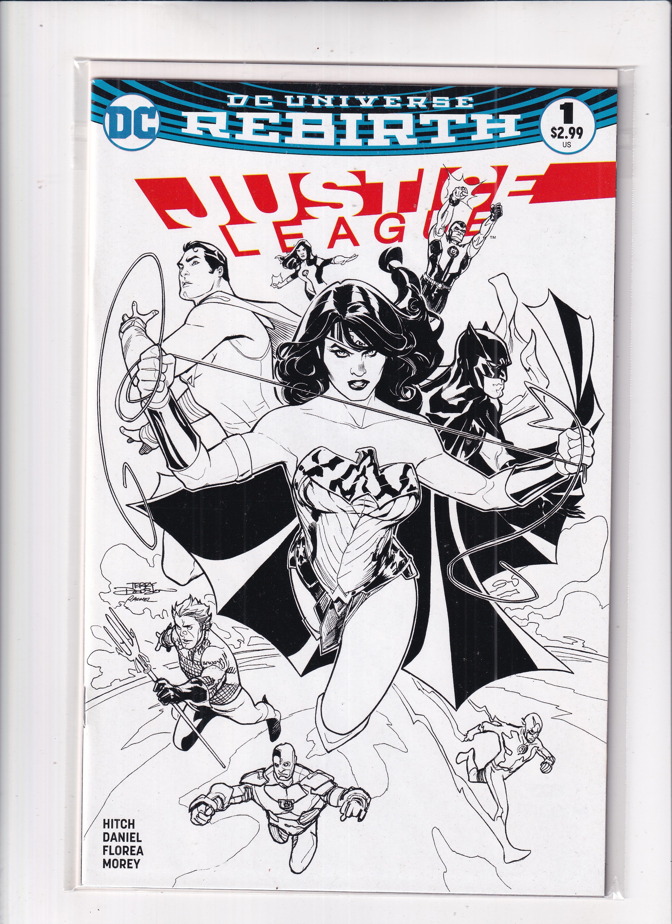 Justice League #1 B & W Dodson Variant