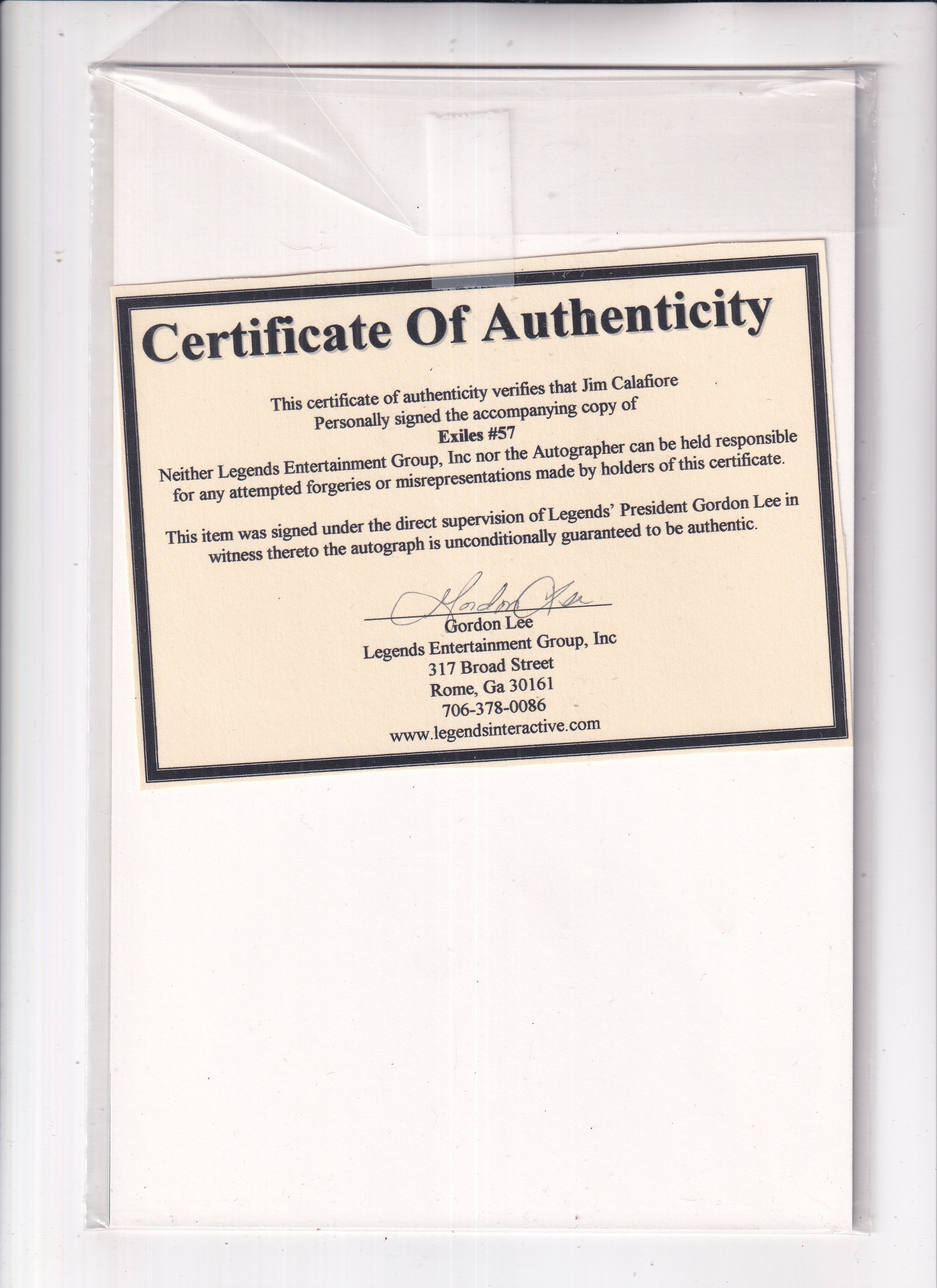 Exiles #57 Signed Jim Calafiore