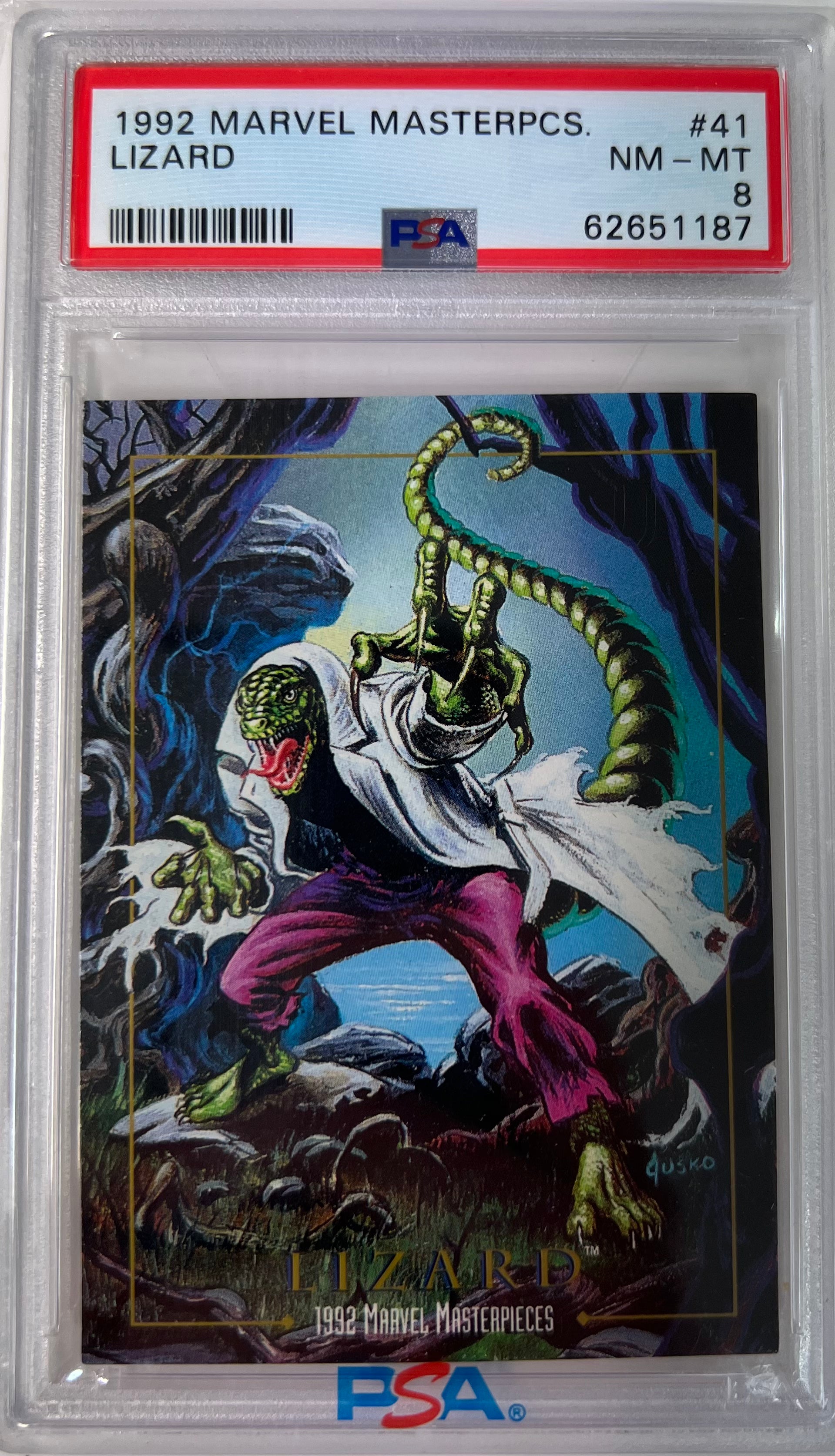 1992 Marvel Masterpcs Lizard #41 PSA 8 - Slab City Comics