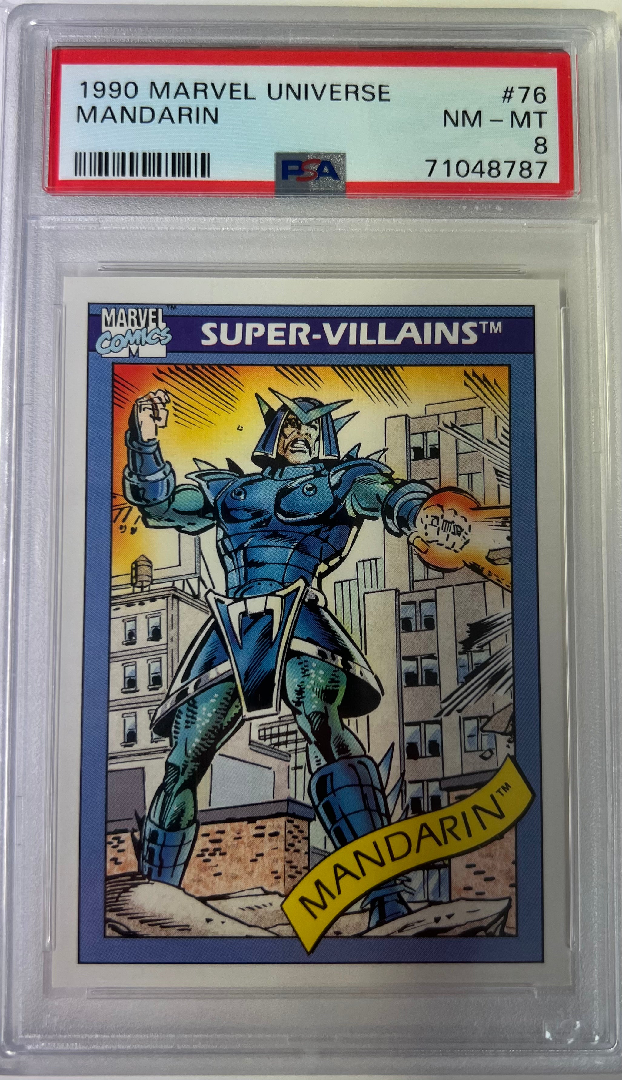 1990 Marvel Universe Mandarin #76 PSA 8 - Slab City Comics