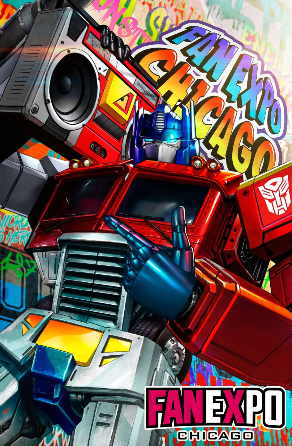 TRANSFORMERS #21 MICO SUAYAN FANEXPO CHICAGO HIP-HOP FOIL EDITION