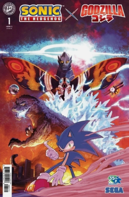 Sonic the Hedgehog x Godzilla #1 Miles Arq 1:50 Variant
