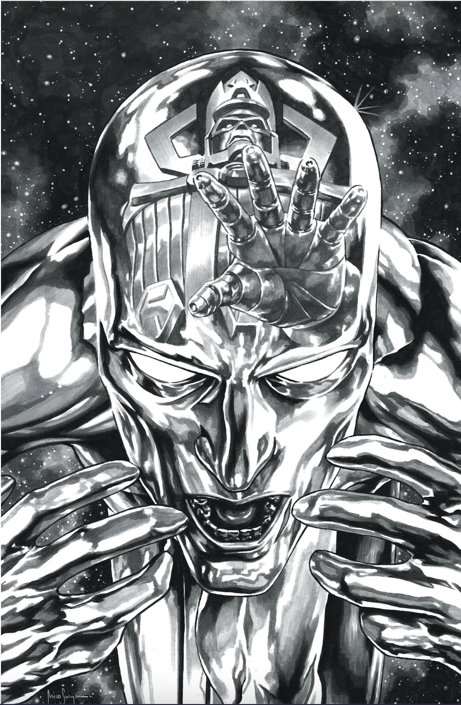 DEATH OF THE SILVER SURFER #1 MICO SUAYAN SDCC EXCLUSIVE VARIANT. LIMITED TO 500 COPIES W/COA