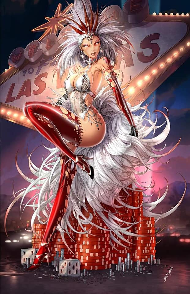 WHITE WIDOW #4 - JAMIE TYNDALL VEGAS VARIANTS - Slab City Comics