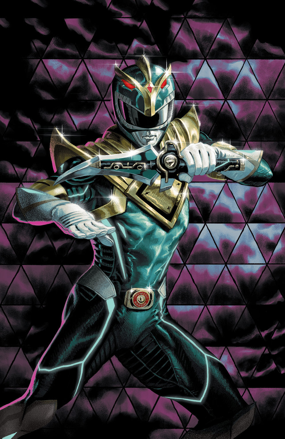 MIGHTY MORPHIN POWER RANGERS #55 Steve Morris GLOW IN THE DARK cover - Slab City Comics
