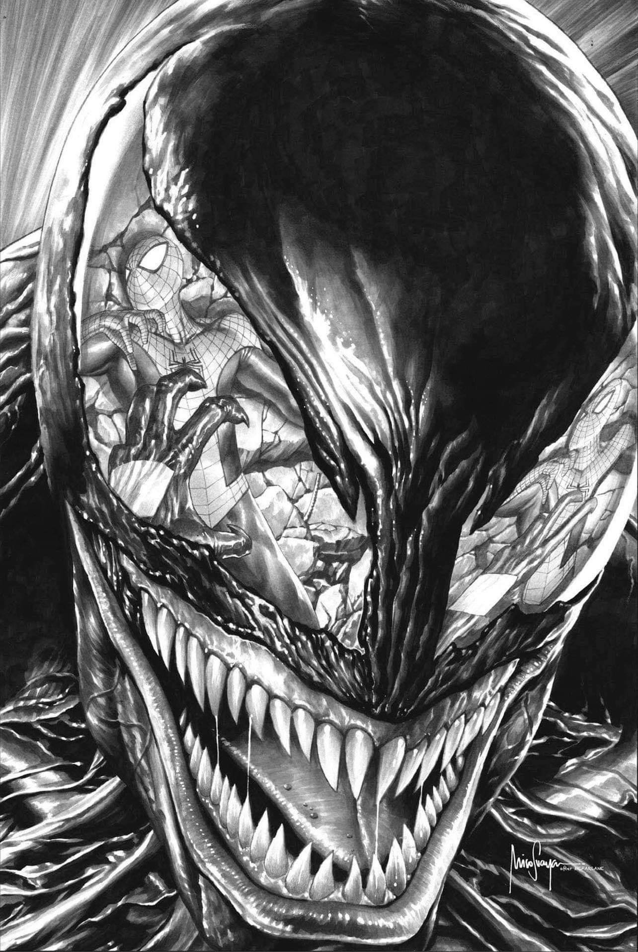 VENOM #35 B&W COWTOWN COMIC CON EXCLUSIVE - Slab City Comics