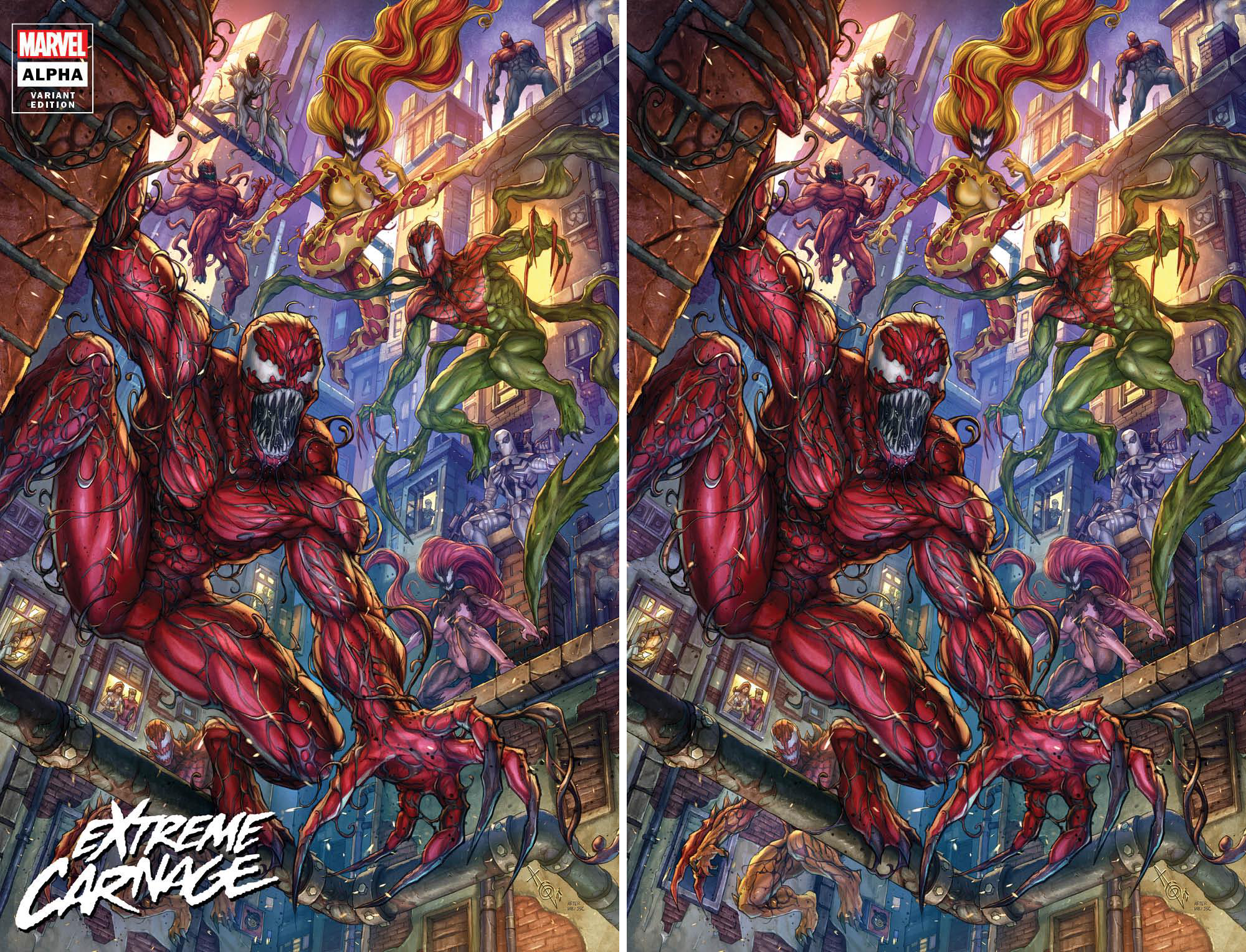 EXTREME CARNAGE ALPHA #1 ALAN QUAH VARIANTS - Slab City Comics