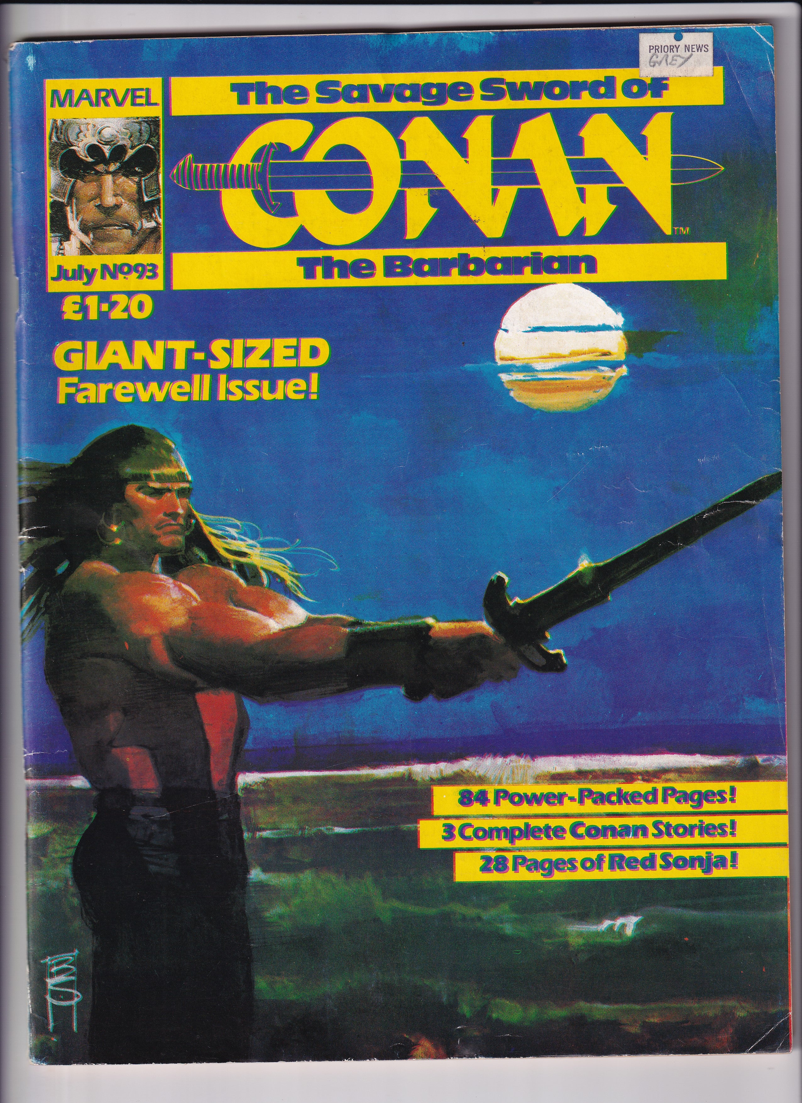 THE SAVAGE SWORD OF CONAN THE BARBARIAN NO.93 - Slab City Comics