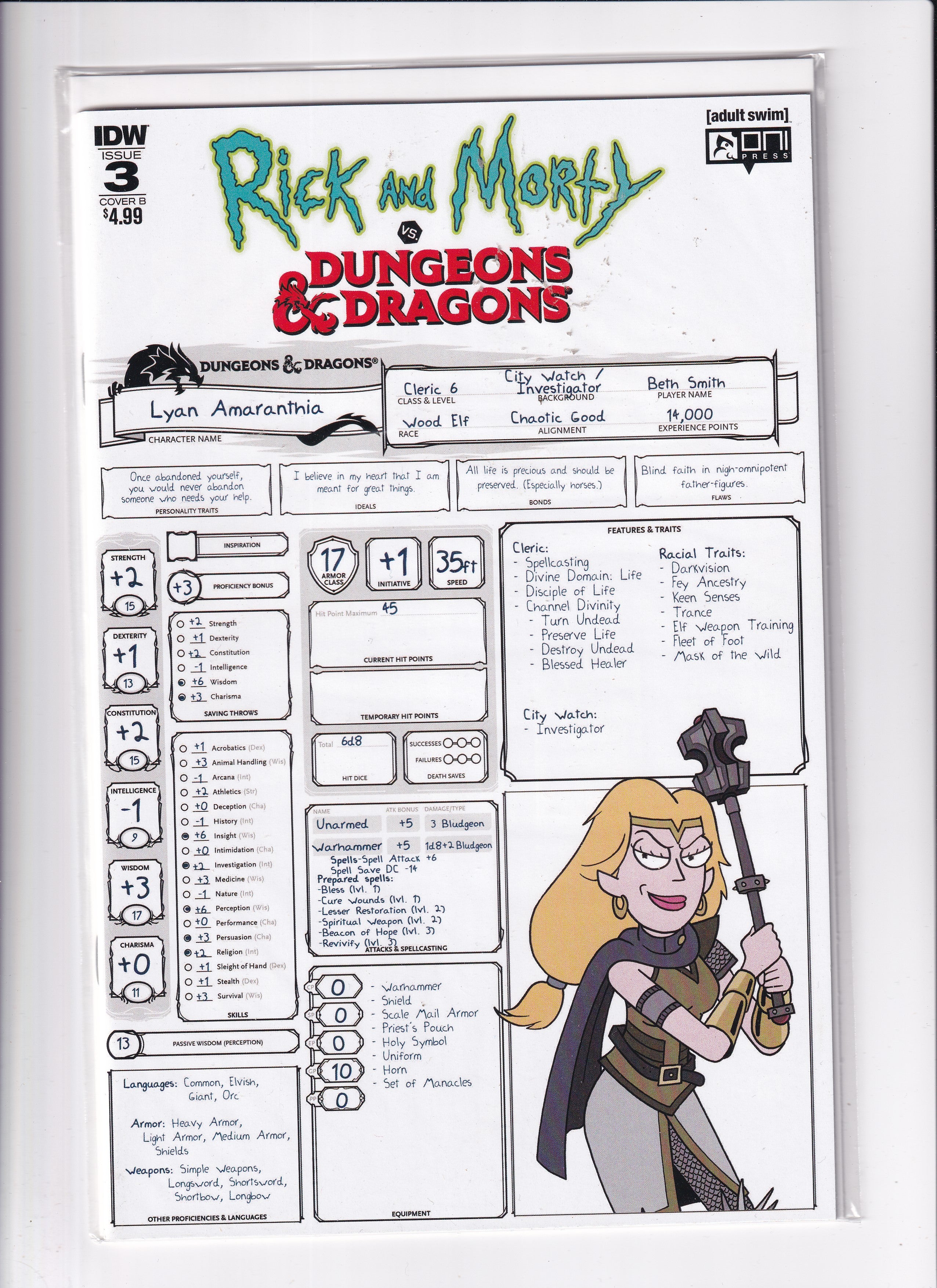 RICK AND MORTY VS DUNGEOS AND DRAGONS #3 - Slab City Comics
