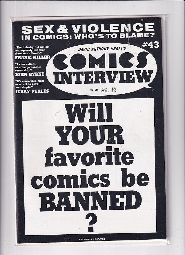 SEX & IOLENCE IN COMICS: WHO'S TO BLAME #43 - Slab City Comics