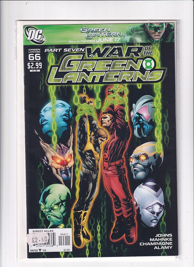 WAR OF THE GREEN LANTERN #66 - Slab City Comics