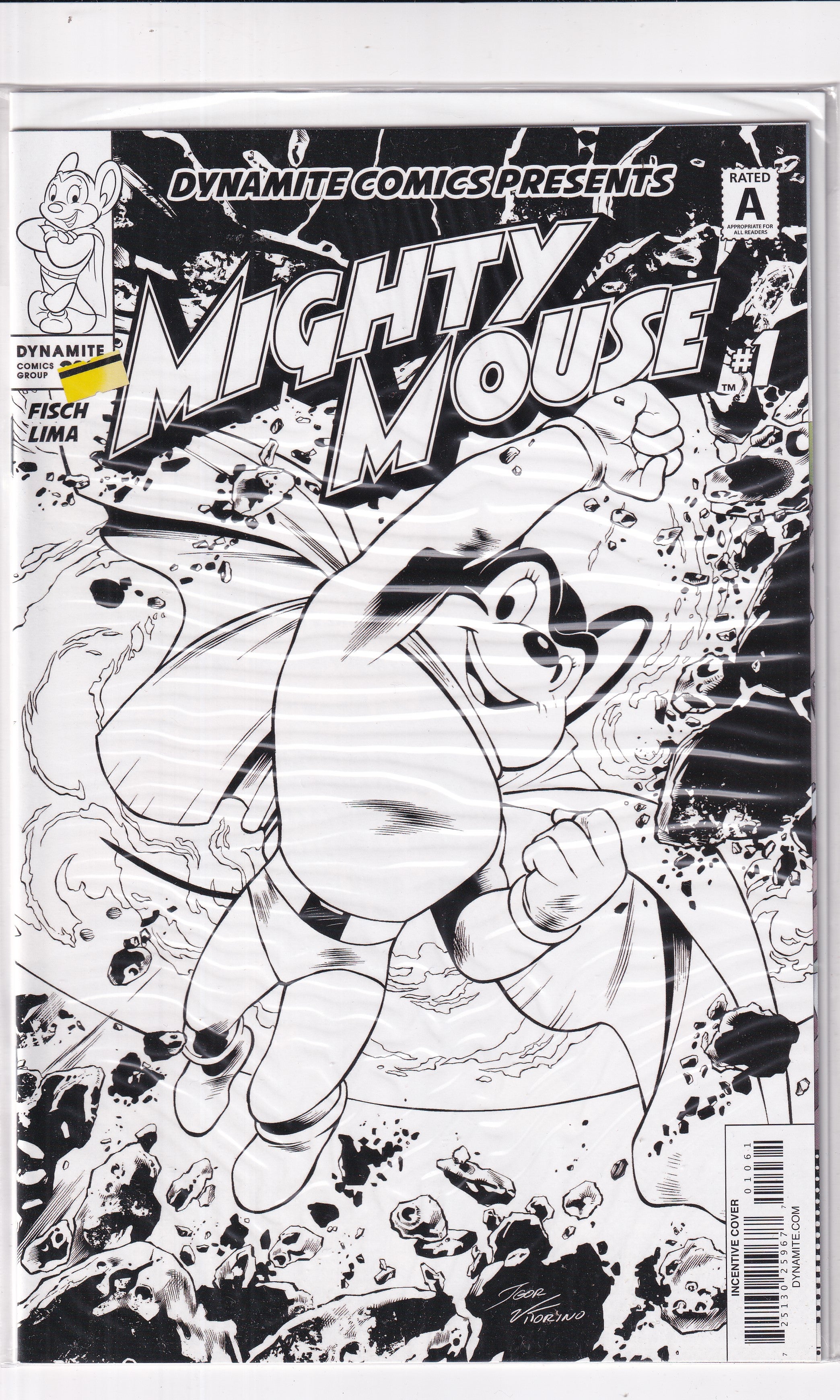 MIGHTY MOUSE #1 B&W - Slab City Comics