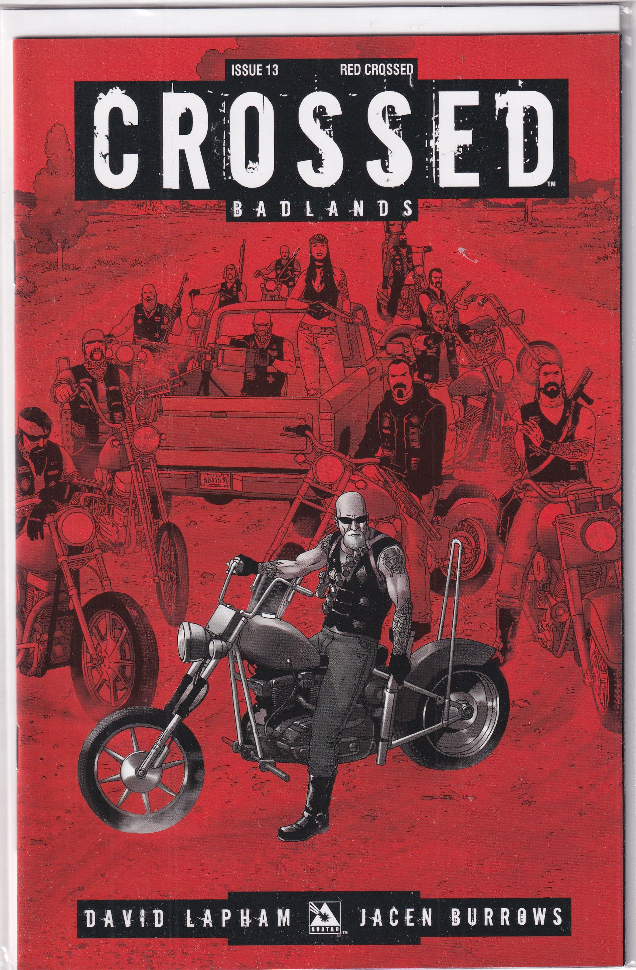 CROSSED BADLANDS #13 RED CROSS VARIANT - Slab City Comics