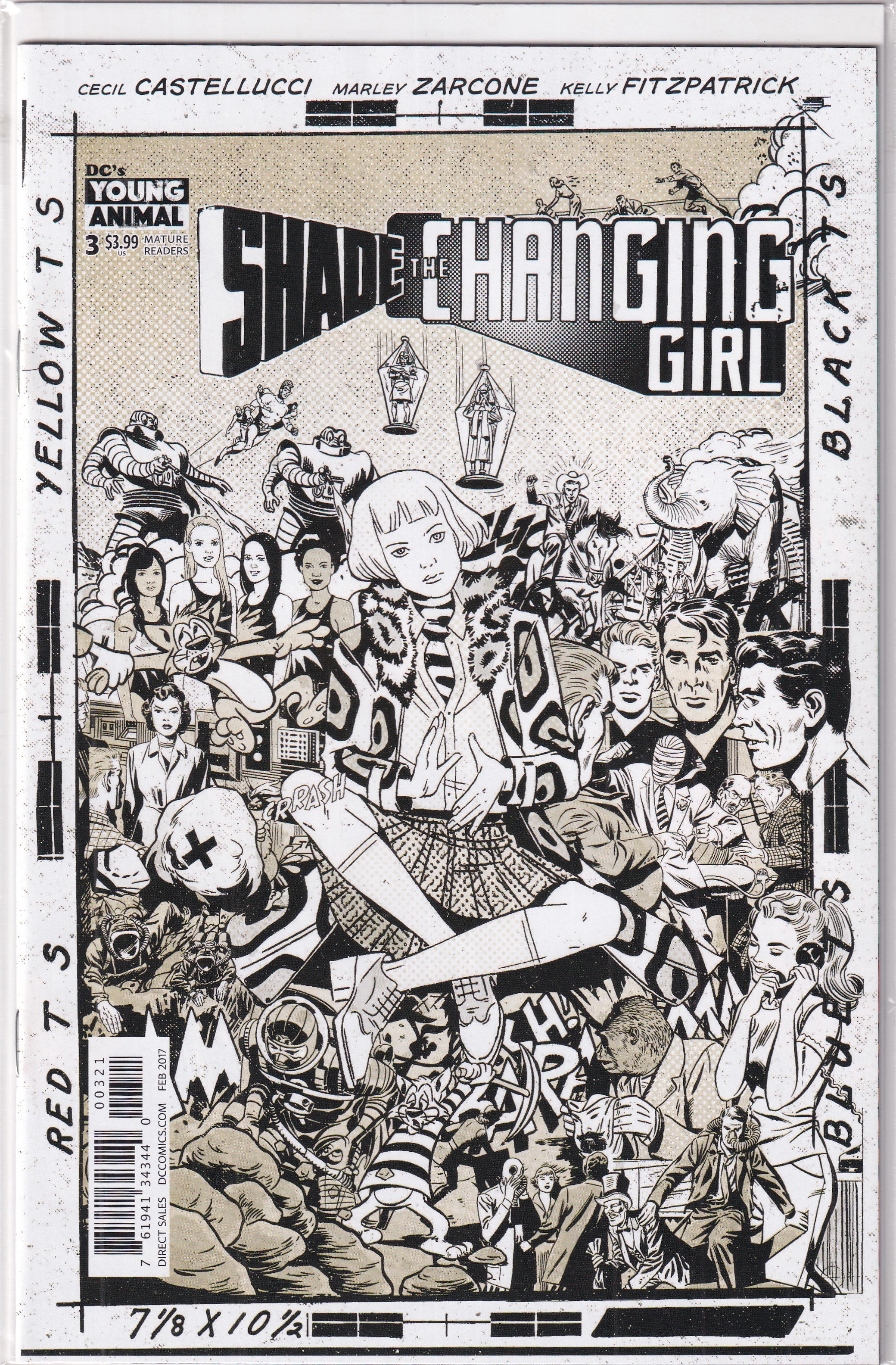 SHADE THE CHANING GIRL #3 B&W - Slab City Comics