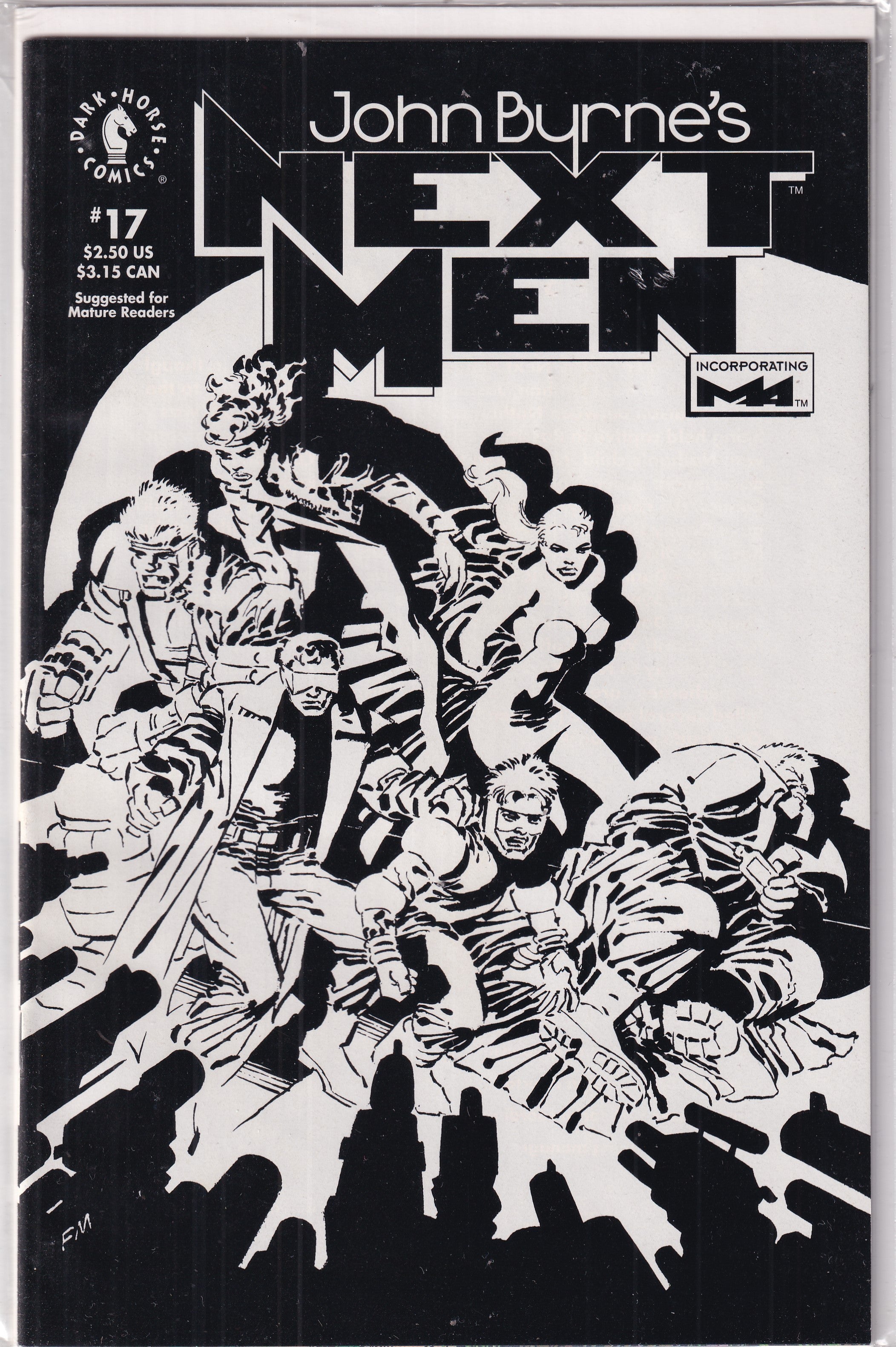 JOHN BYNE'S NEXT MEN #17 B&W - Slab City Comics