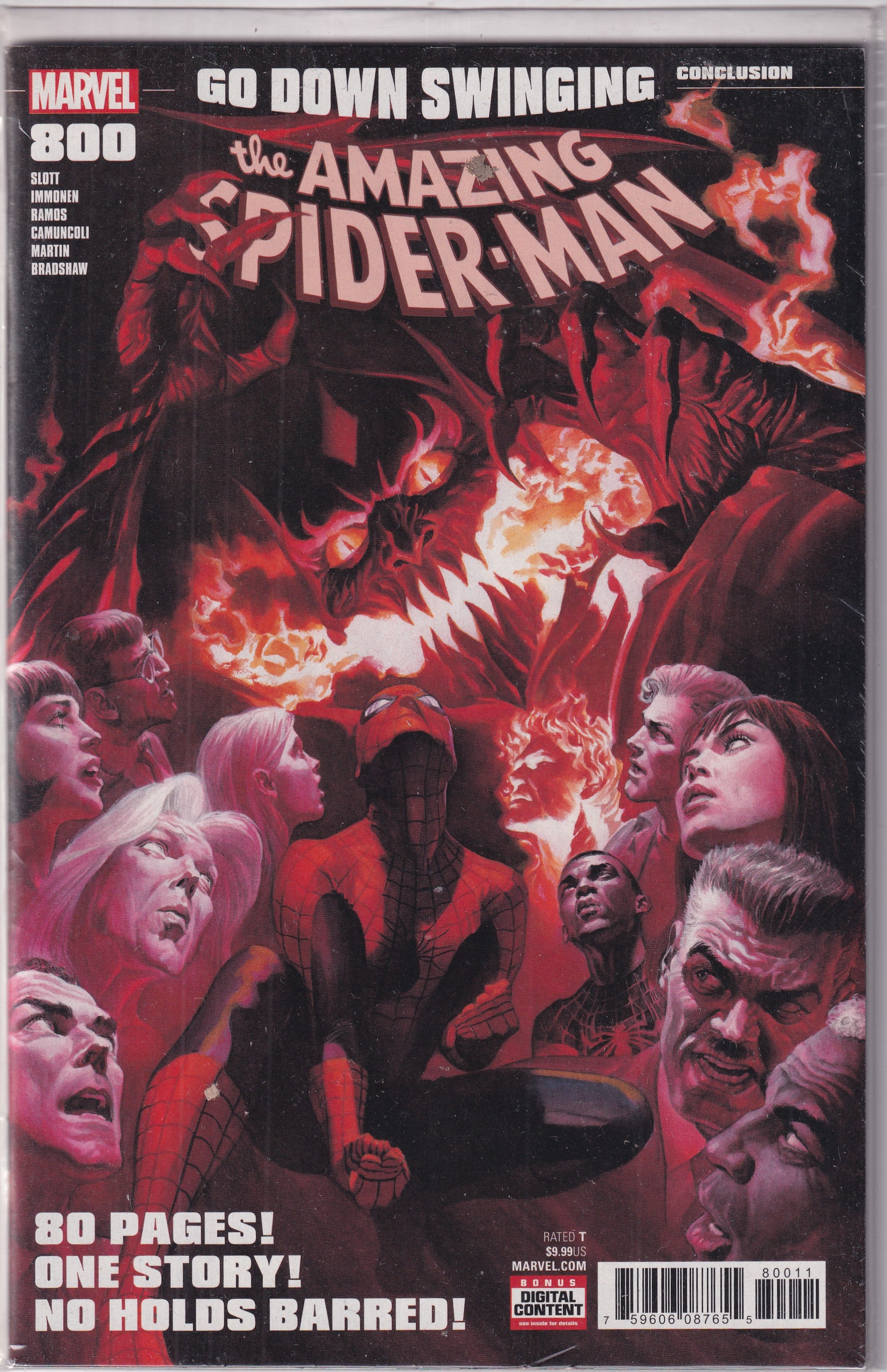 GO DOWN SWINGING AMAZING SPIDER-MAN #800 - Slab City Comics