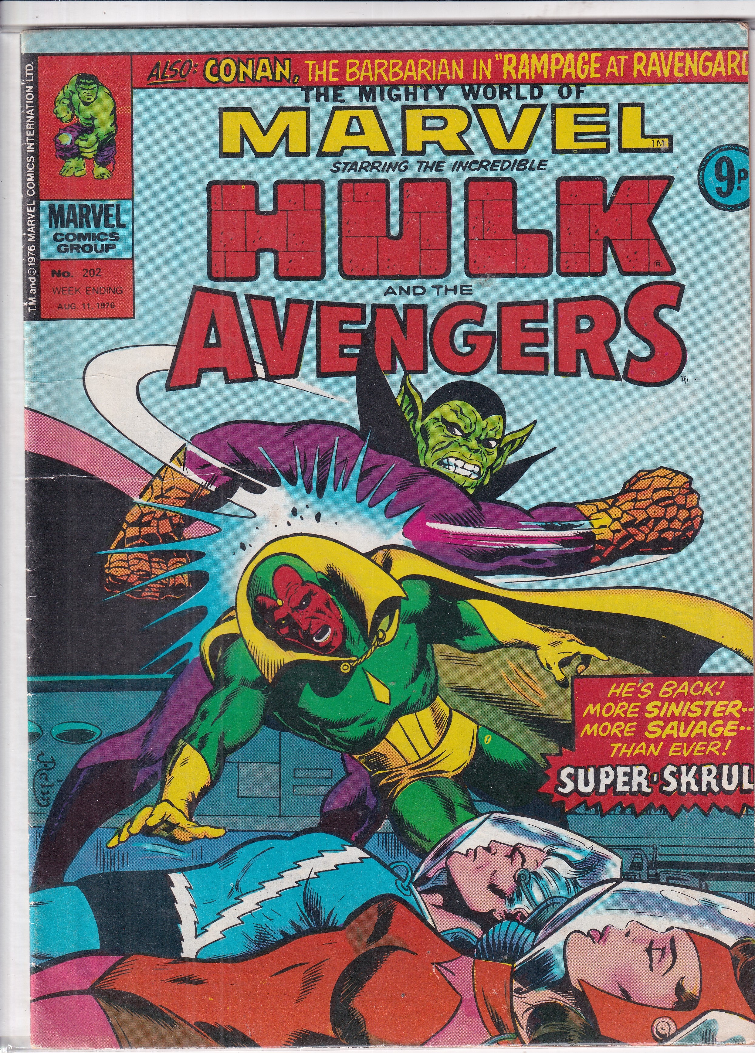 MIGHTY WORLD OF MARVEL FEATURING HULK AND THE AVENGERS #202 - Slab City Comics