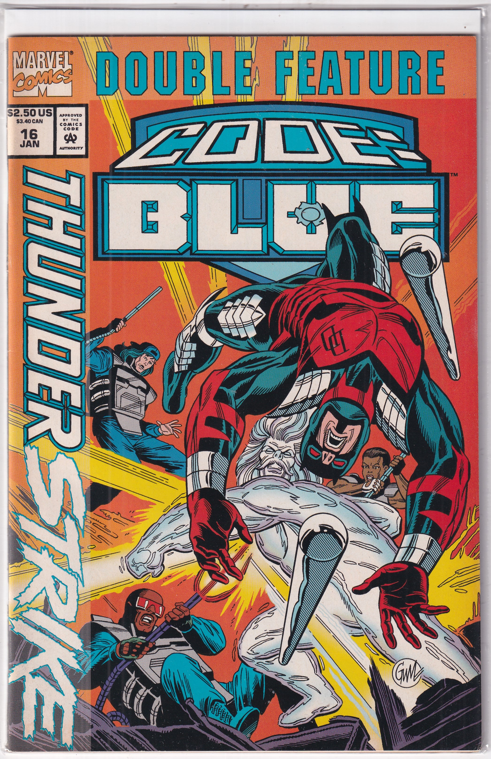 DOUBLE FEATURE CODE:BLUEE THUNDER STRIKE #16 - Slab City Comics
