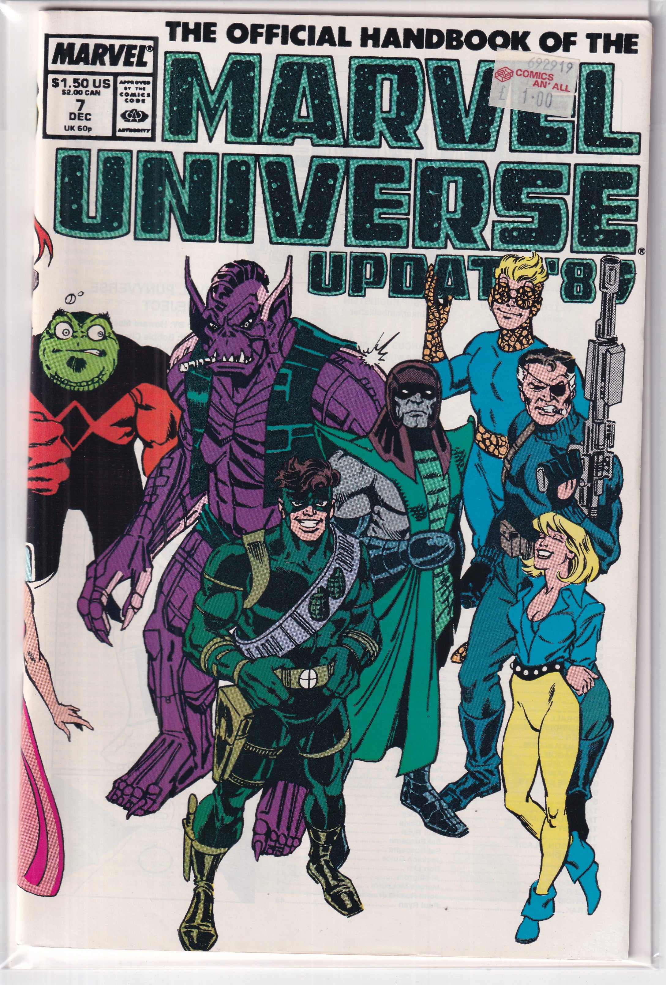 MARVEL UNIVERSE UPDATE '89 #7 - Slab City Comics
