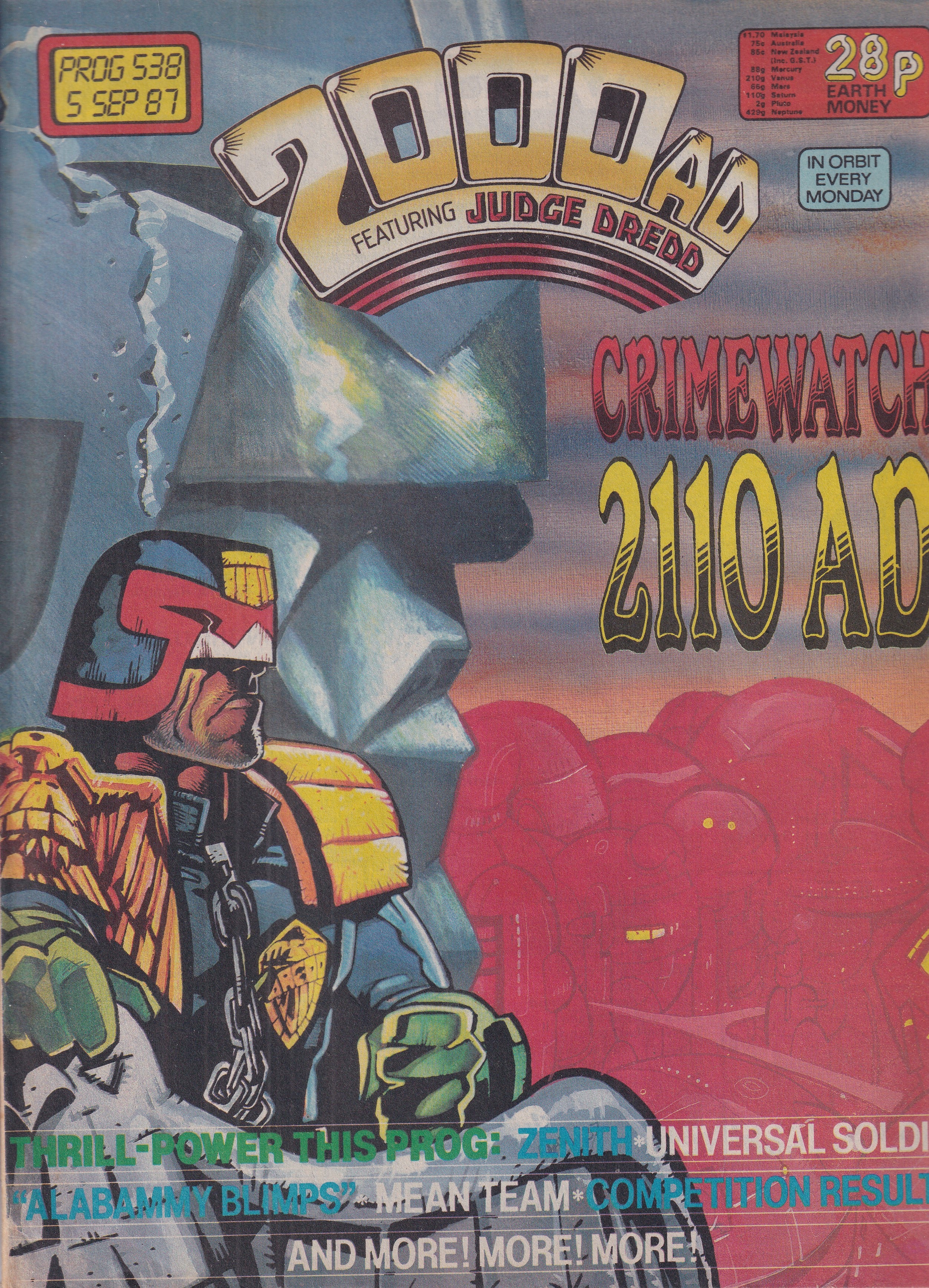 2000 AD FEATURING JUDGE DREDD #538 - Slab City Comics