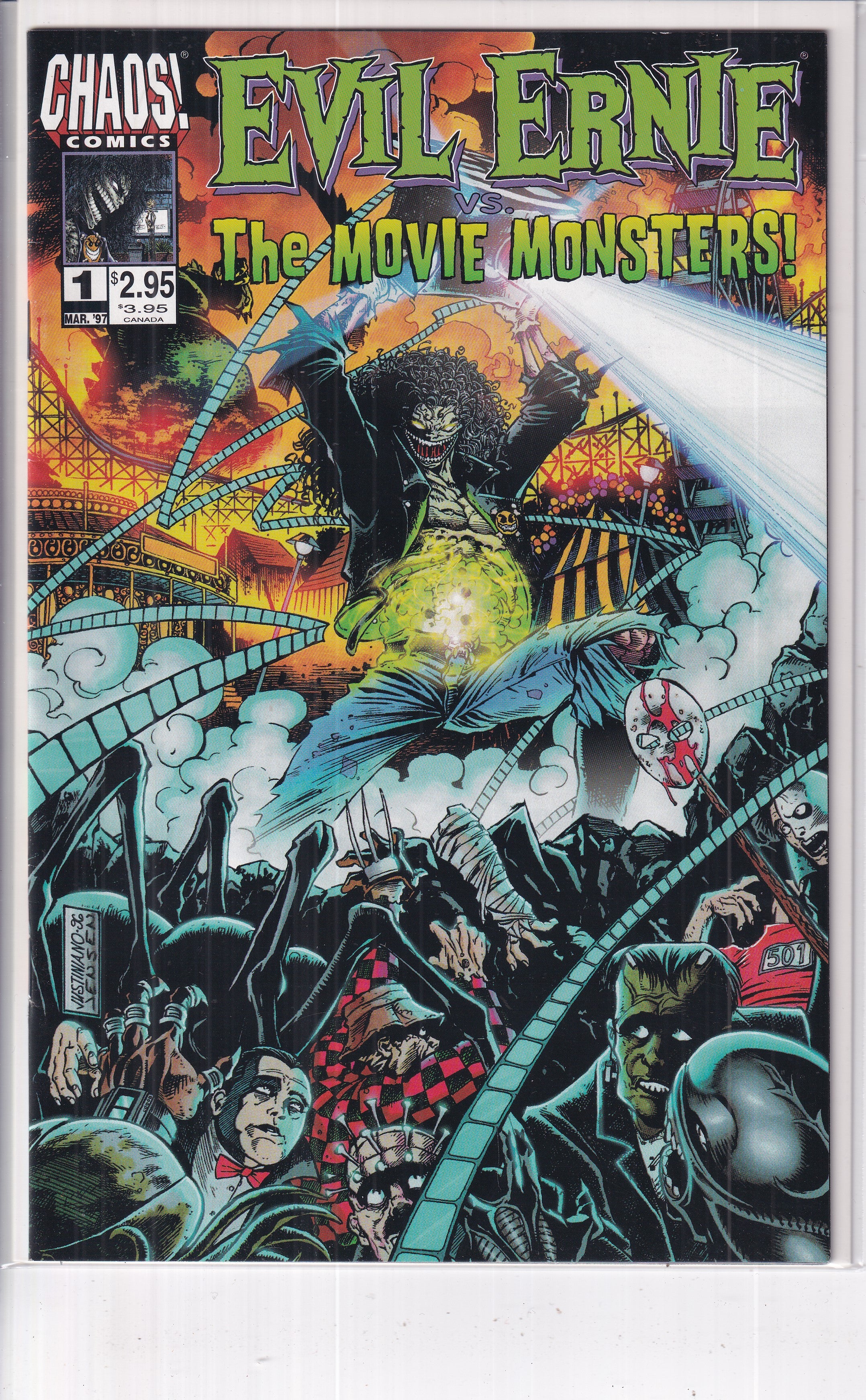 EVIL ERNIE VS THE MOVIE MONSTERS #1 - Slab City Comics