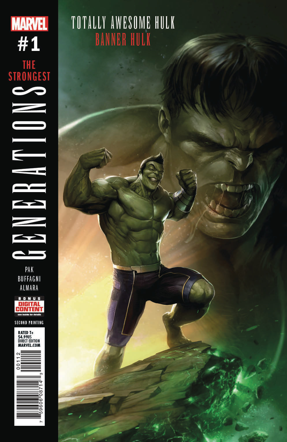 GENERATIONS BANNER HULK & TOTALLY AWESOME HULK #1 2ND PRINTING - Slab City Comics