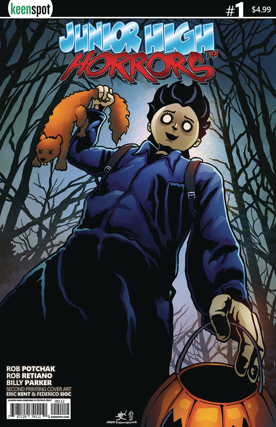 JUNIOR HIGH HORRORS #1 2ND PRINTING HALLOWEEN PARODY - Slab City Comics