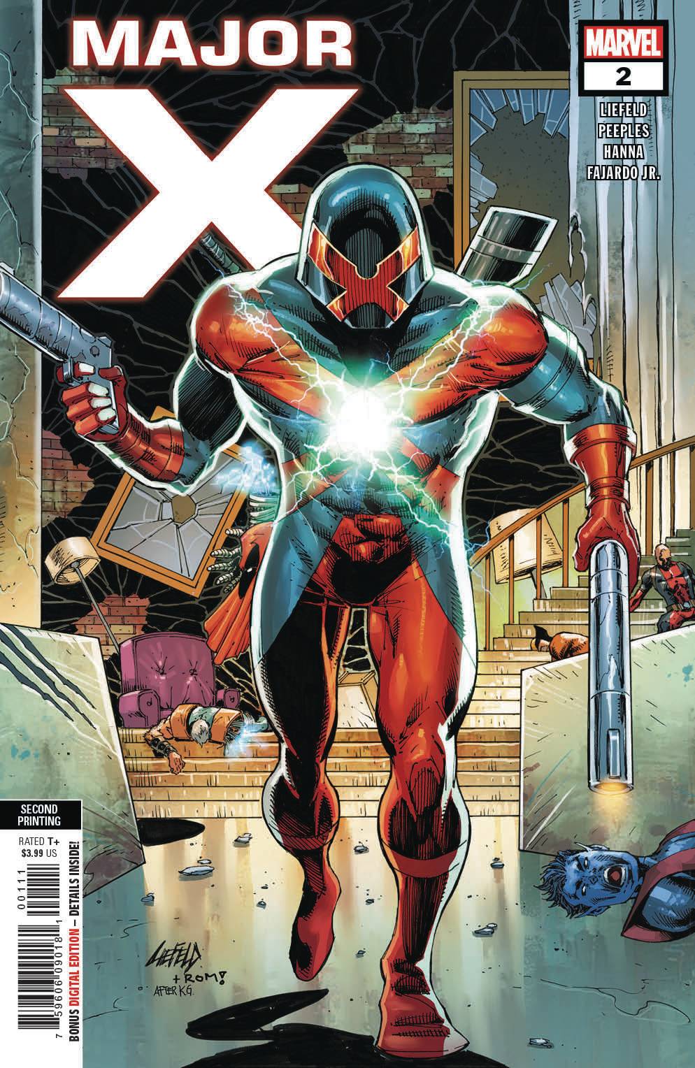 MAJOR X #2 2ND PTG LIEFELD VARIANT - Slab City Comics