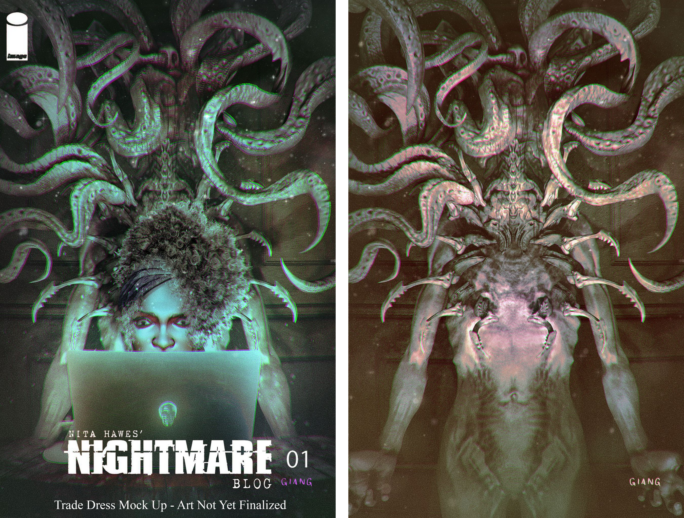 NITA HAWES NIGHTMARE BLOG #1 GIANG VARIANTS - Slab City Comics