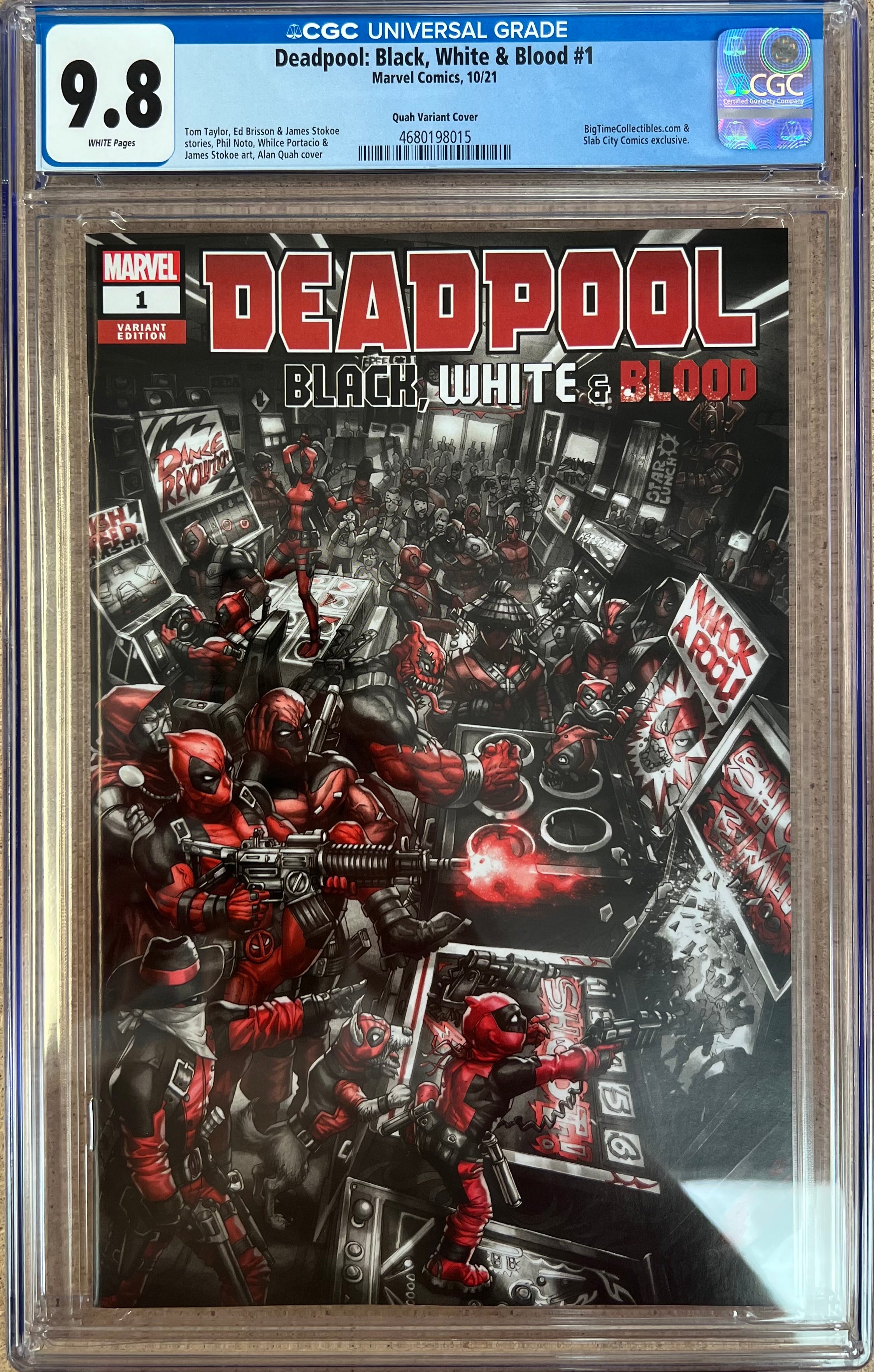 Deadpool: Black, White & Blood #1 Quah Variant CGC 9.8