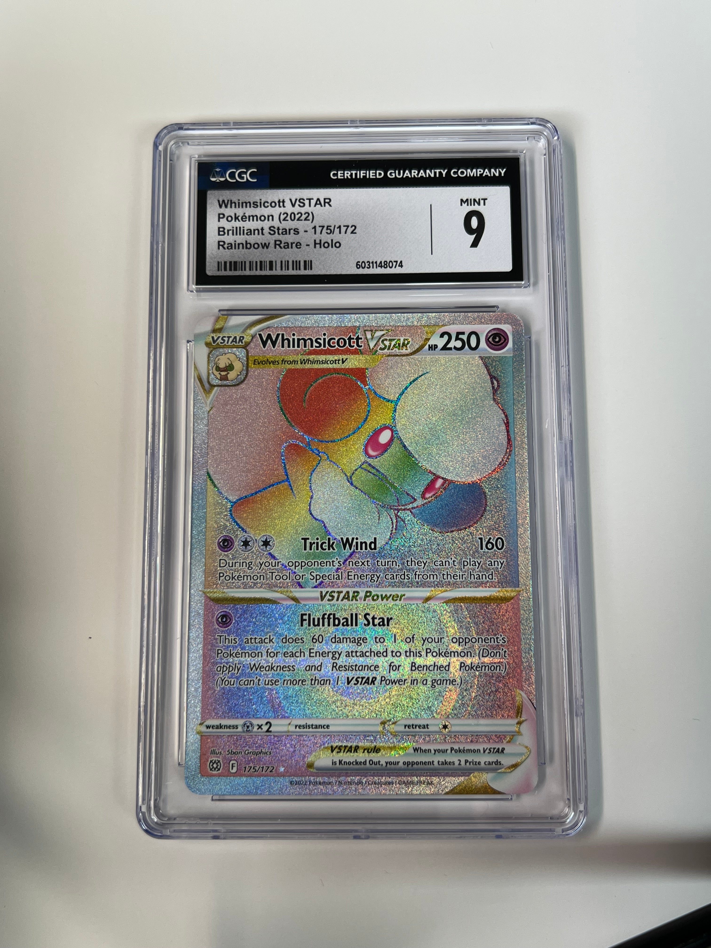 Whimsicott VSTAR Brilliant Stars CGC 9