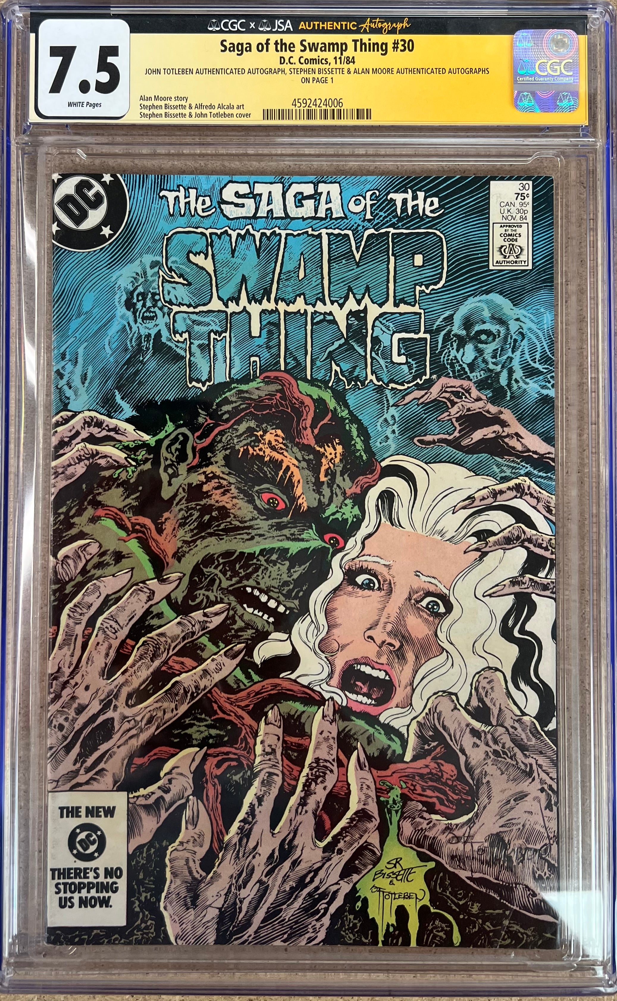 Saga Of The Swamp Thing #30 JSA X CGC 7.5