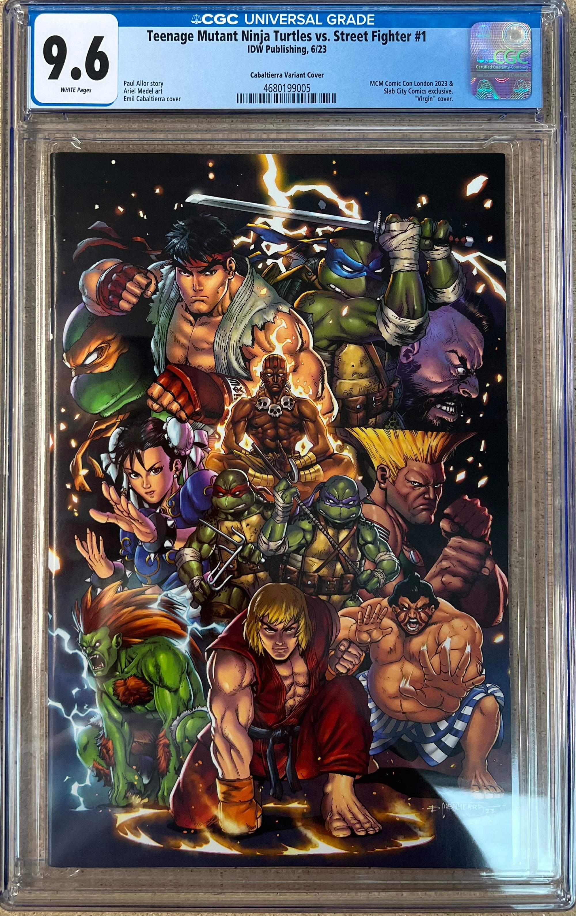 Teenage Mutant Ninja Turtle Vs Street Fighter #1 Cabaltierra Variant CGC 9.6
