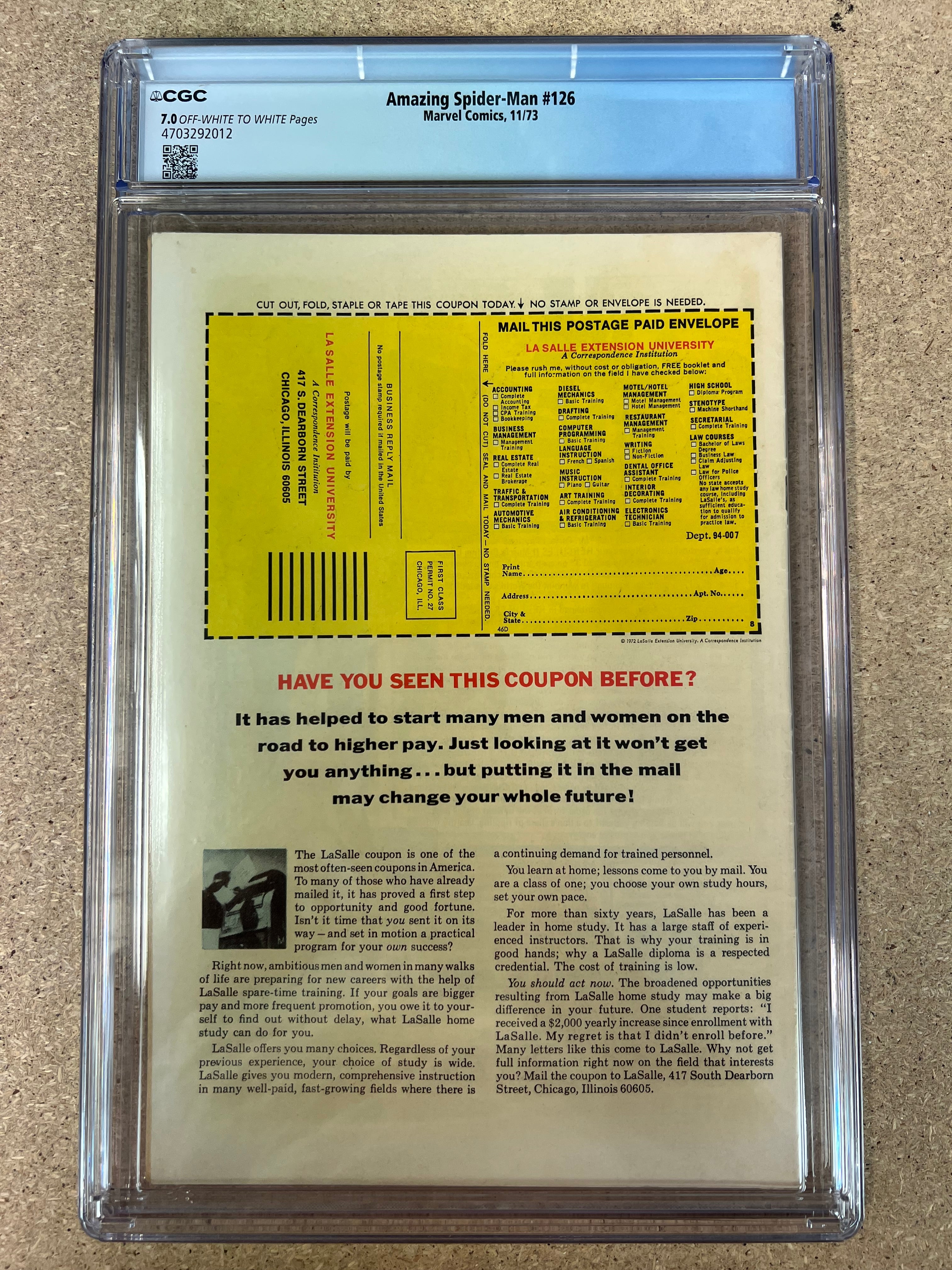 Amazing Spider-Man #126 CGC 7.0