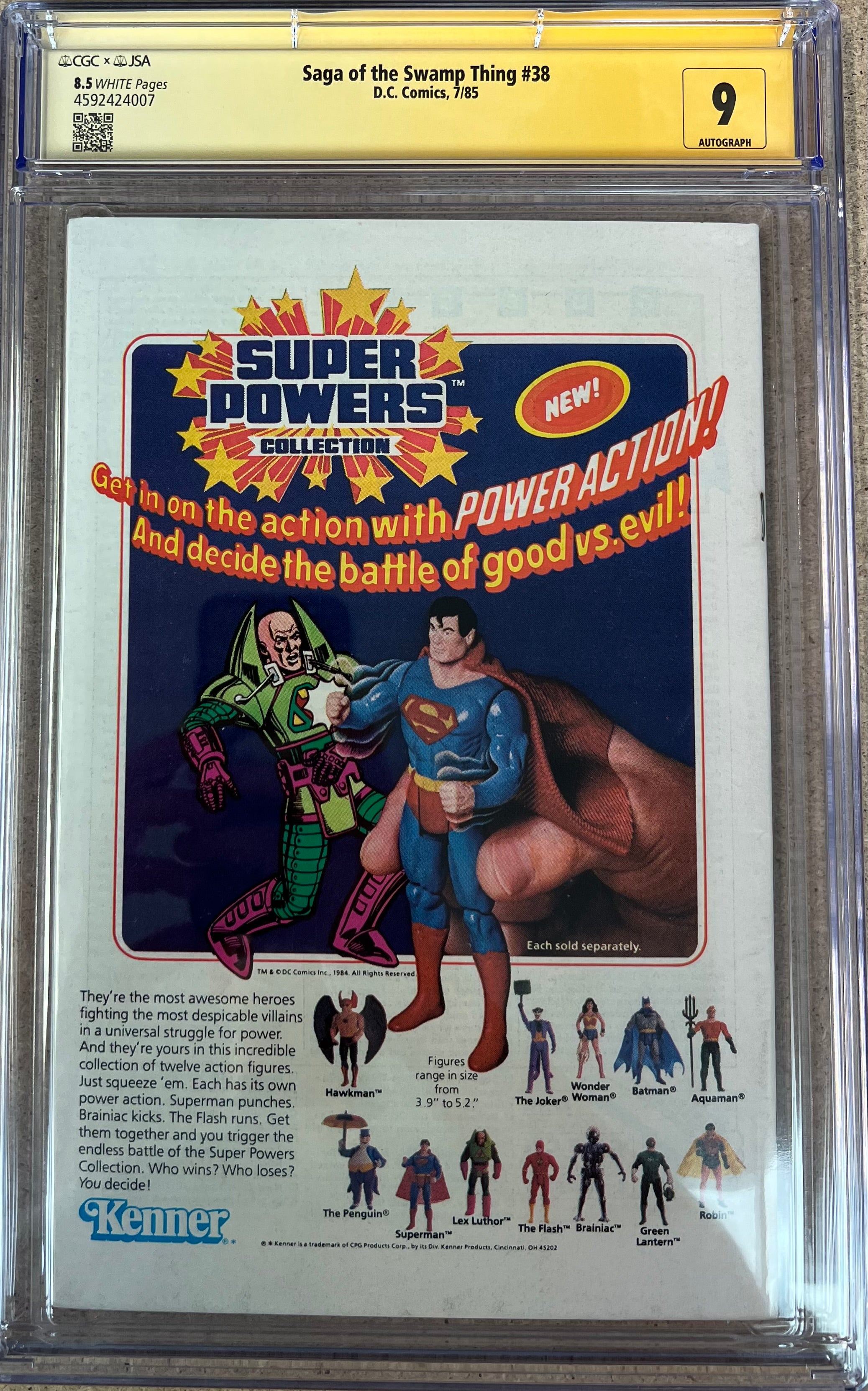 Saga Of The Swamp Thing #38 JSA X CGC 8.5