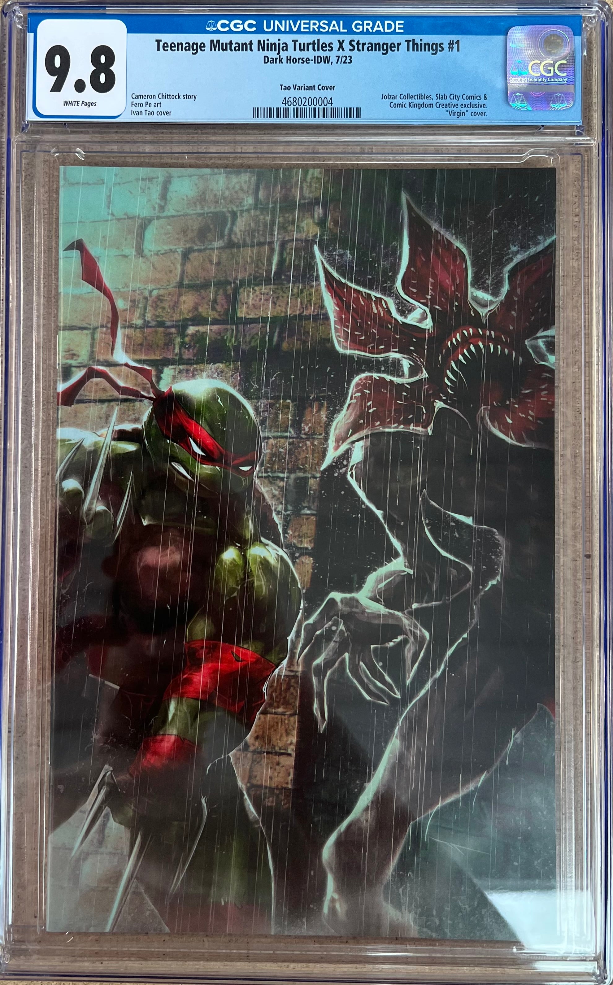 Teenage Mutant Ninja Turtles X Stranger Things #1 Tao Virgin CGC 9.8