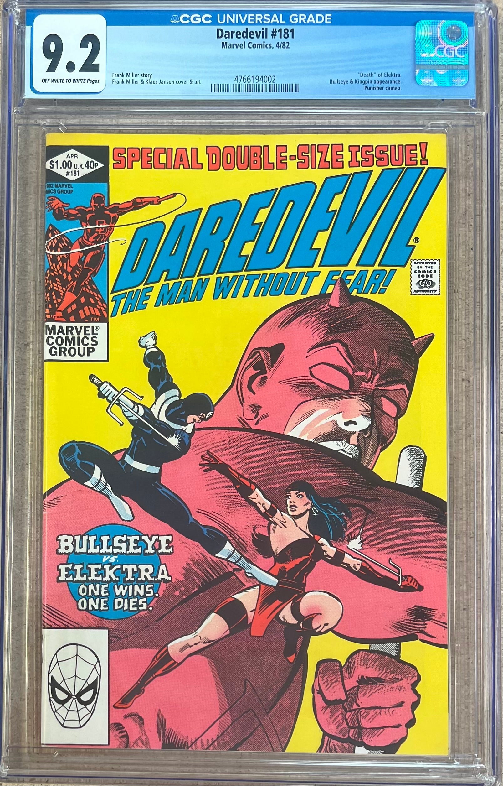 Daredevil #181 CGC 9.2