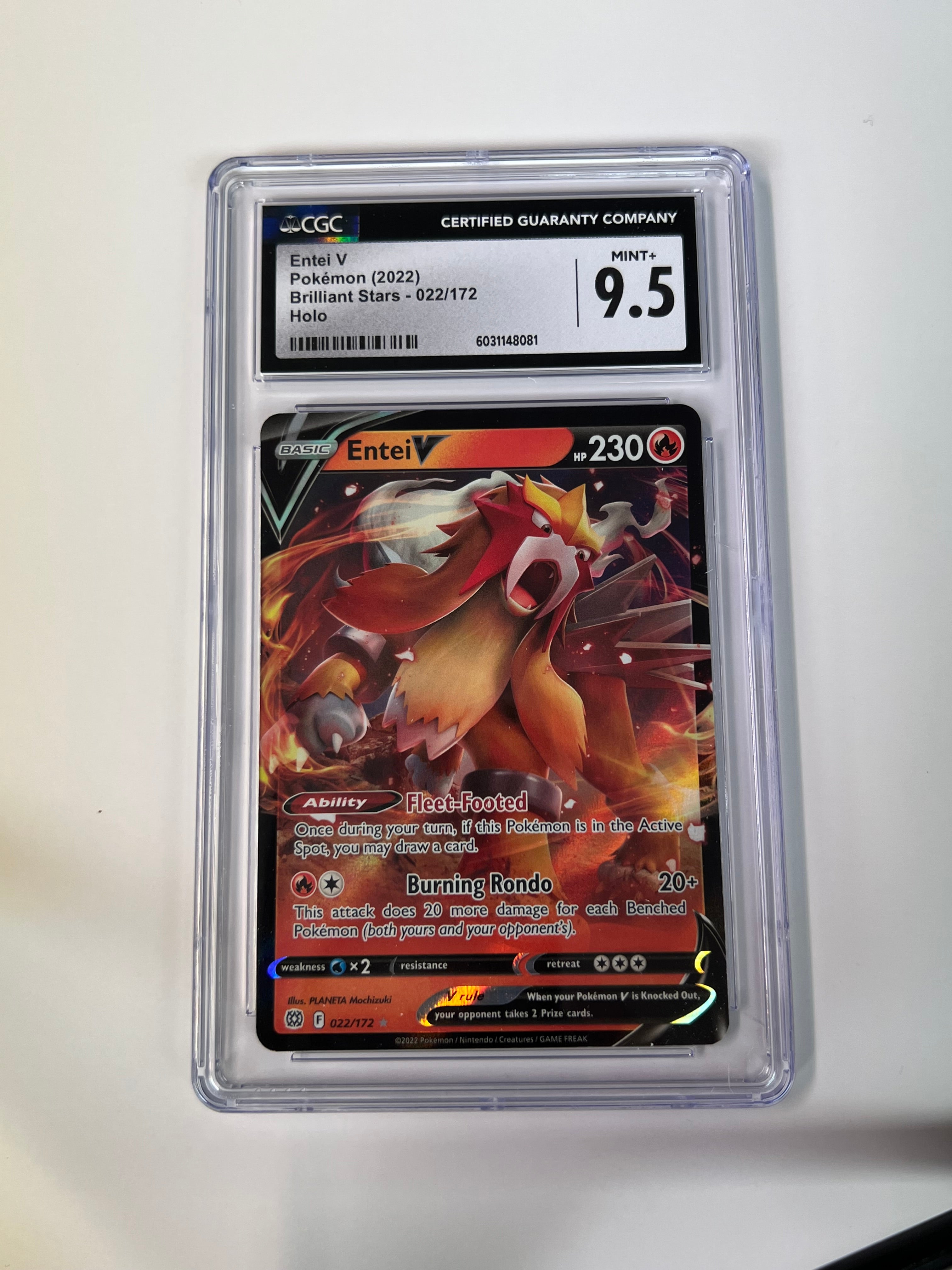 Entei V Brilliant Stars CGC 9.5